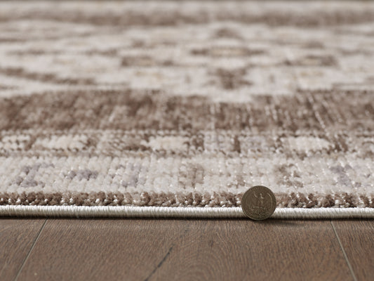 Mira 4612 Taupe Verona Machine WovenPerformance Area Rug - KAS