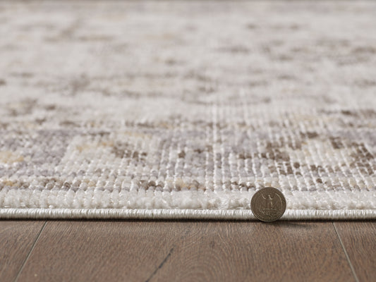 Mira 4613 Ivory/Grey Luna Machine WovenPerformance Area Rug - KAS