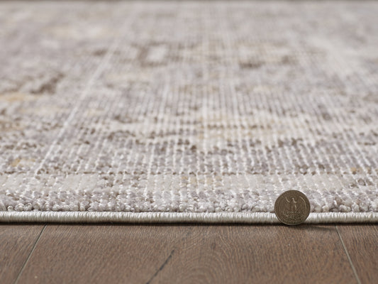 Mira 4614 Taupe Allure Machine WovenPerformance Area Rug - KAS
