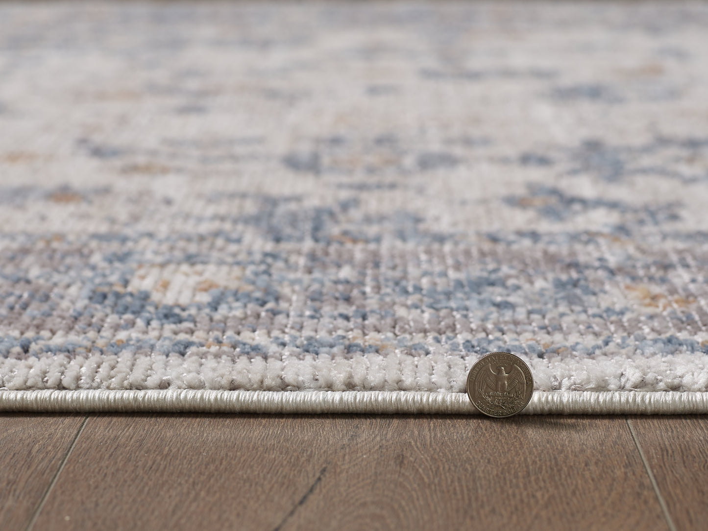 Mira 4616 Ivory/Blue Luna Machine WovenPerformance Area Rug - KAS