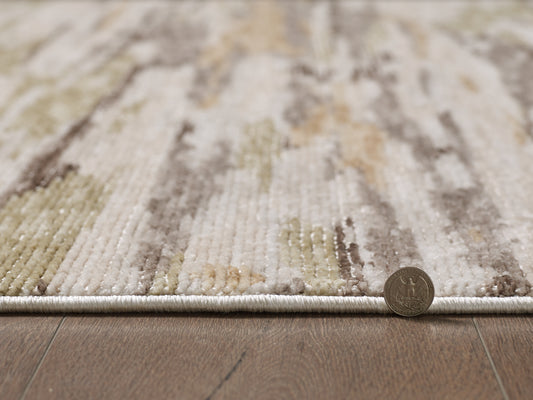 Mira 4617 Ivory/Sage Elements Machine WovenPerformance Area Rug - KAS