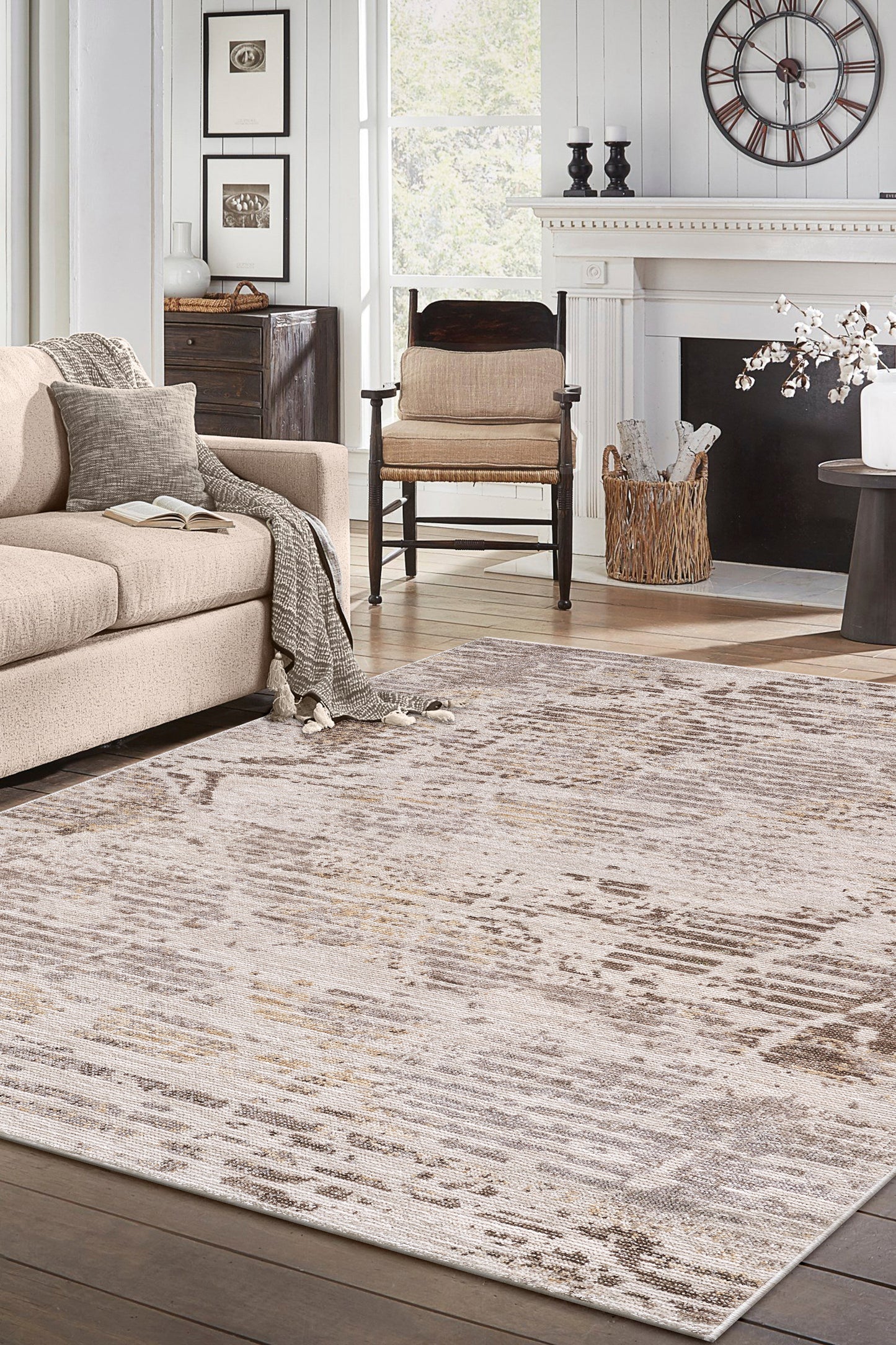Mira 4618 Sienna Landscape Machine WovenPerformance Area Rug - KAS