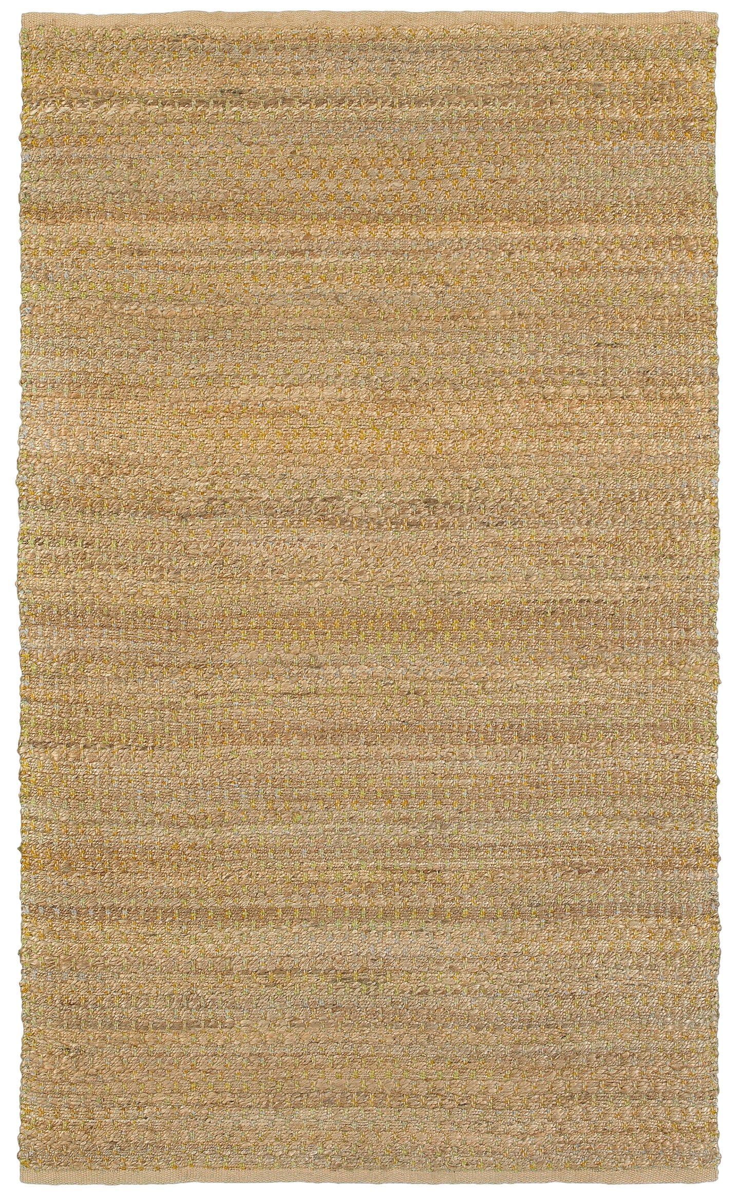 Natural Fiber-03301 Coastal Hand-Woven Natural/Green Cotton Indoor Area Rug - LR Home