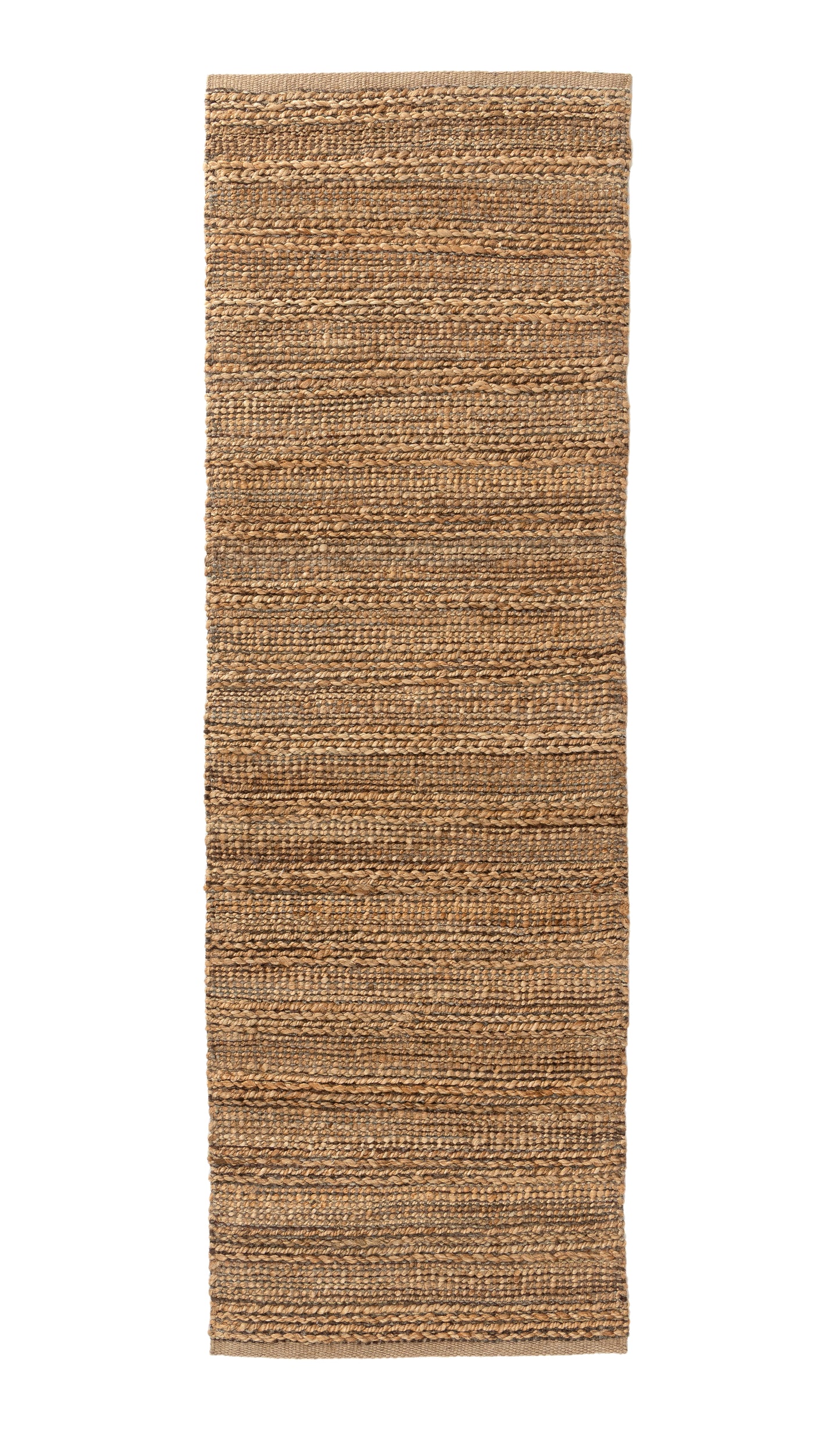 Natural Fiber-03302 Farmhouse Hand-Woven Brown Cotton Indoor Area Rug - LR Home