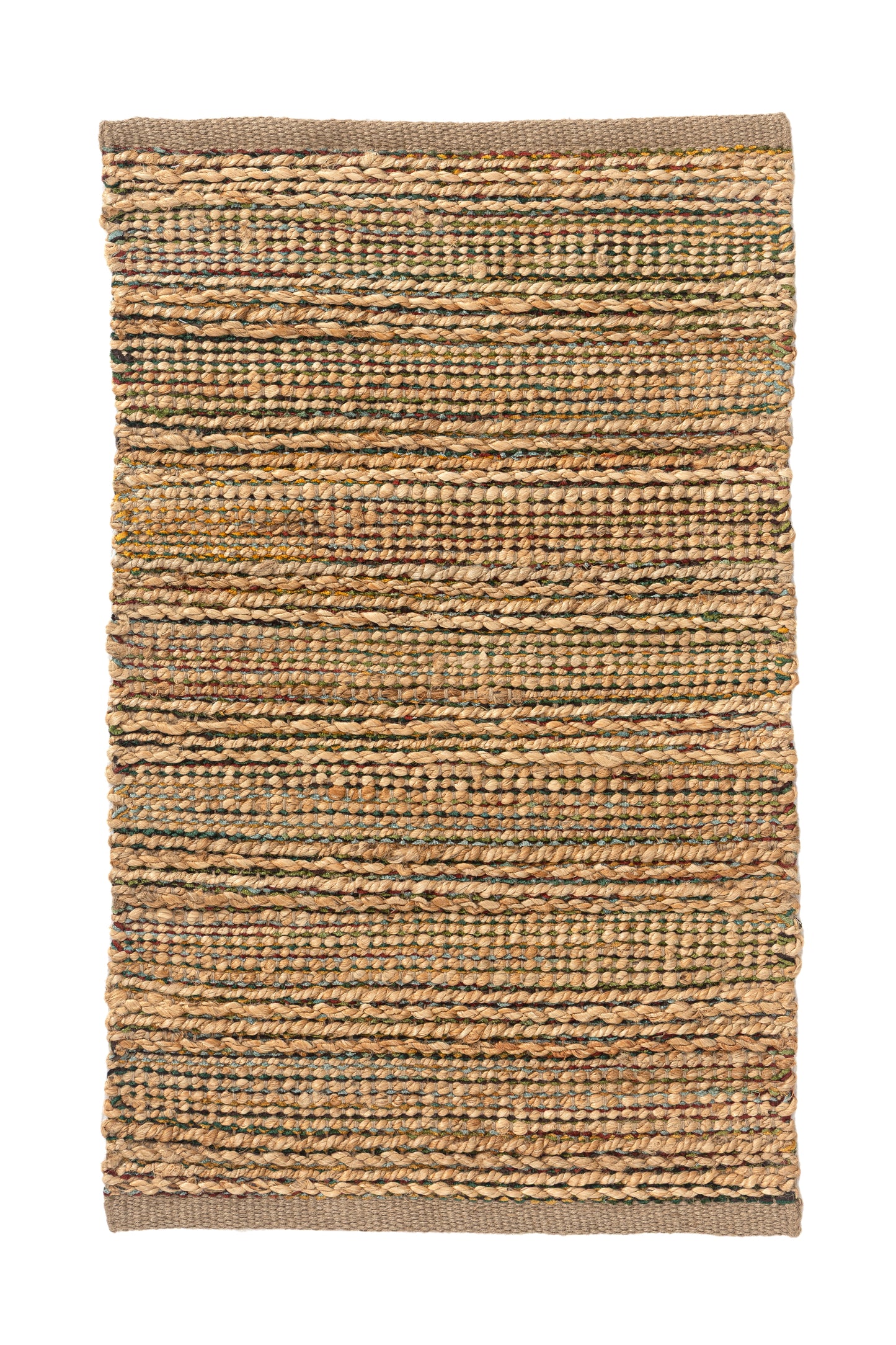 Natural Fiber-03302 Farmhouse Hand-Woven Multi Cotton Indoor Area Rug - LR Home