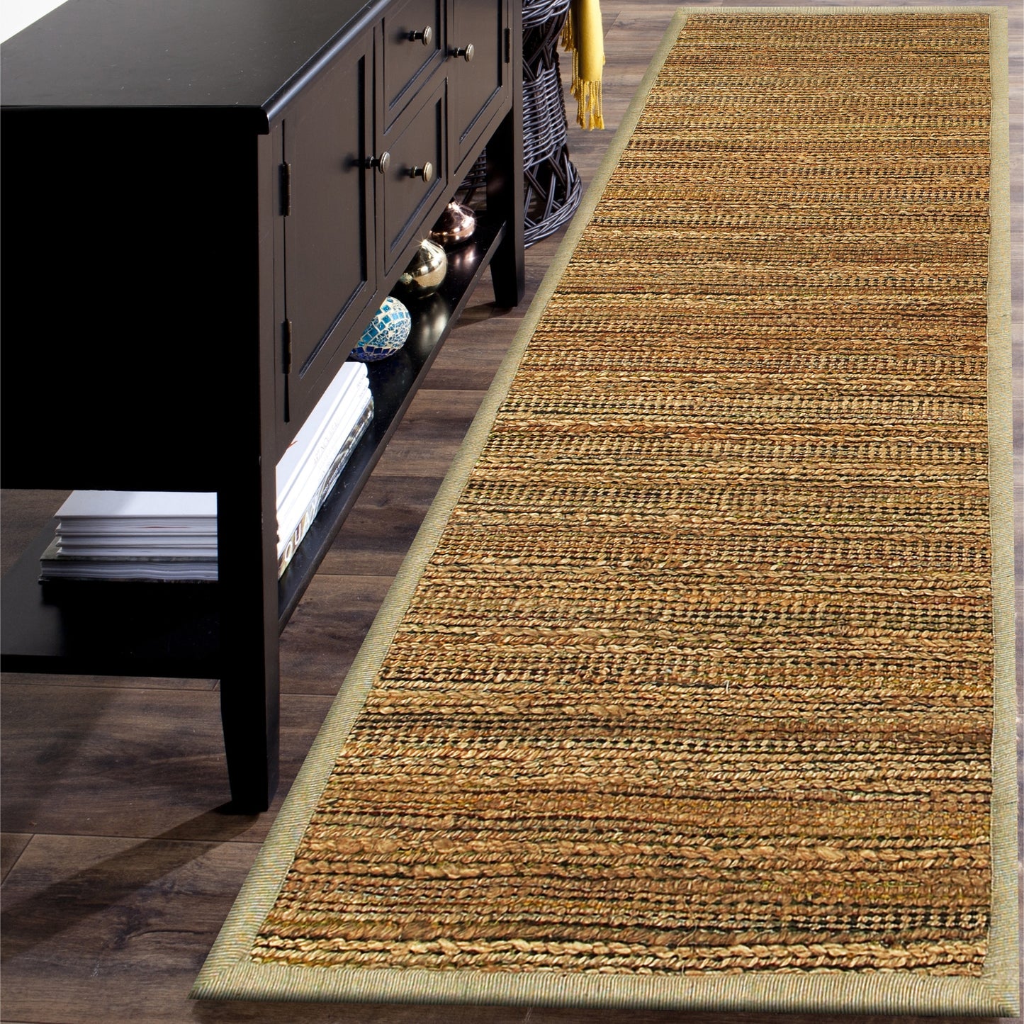 Natural Fiber-03302 Farmhouse Hand-Woven Multi Cotton Indoor Area Rug - LR Home
