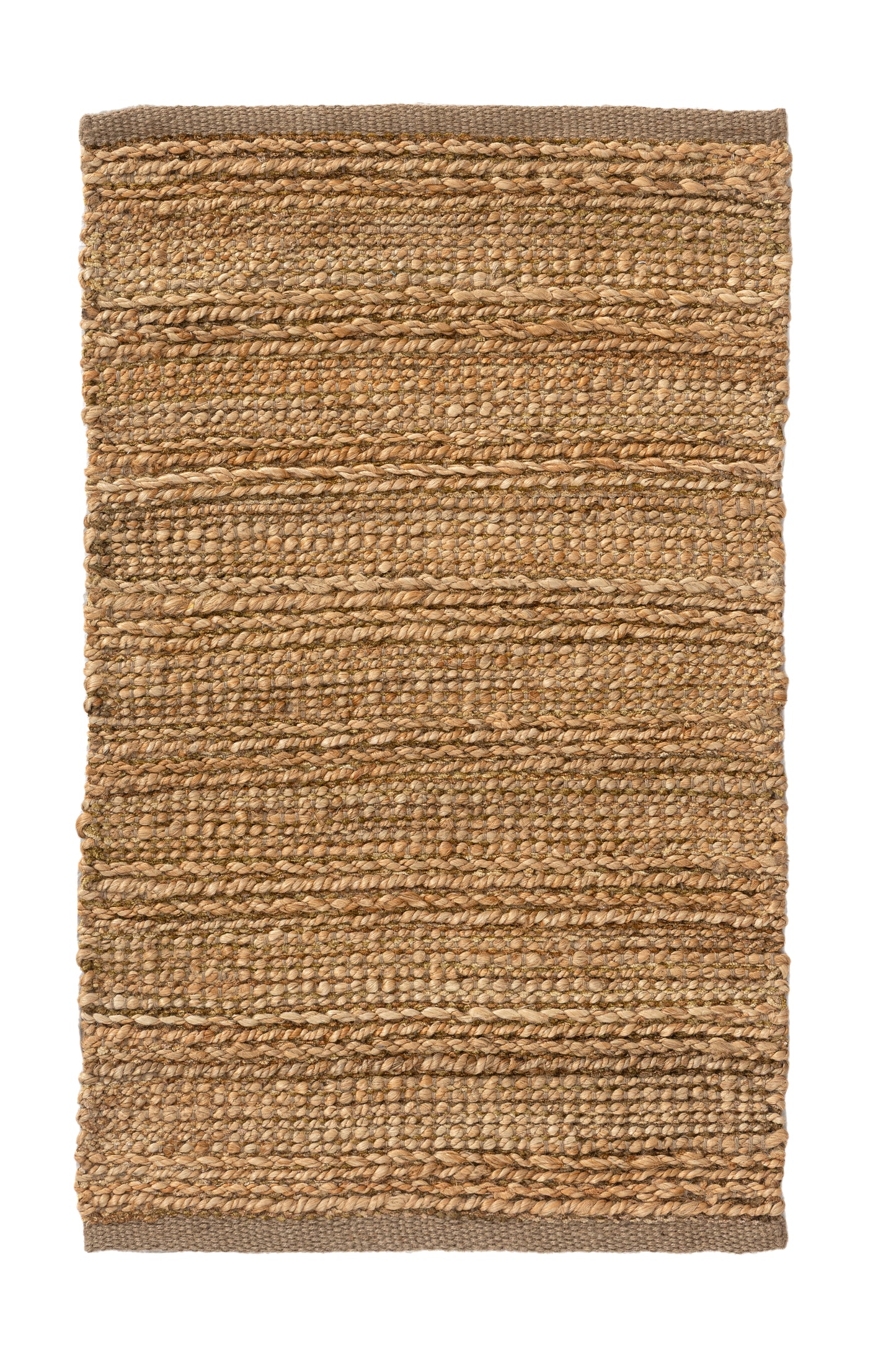 Natural Fiber-03302 Farmhouse Hand-Woven Beige Cotton Indoor Area Rug - LR Home