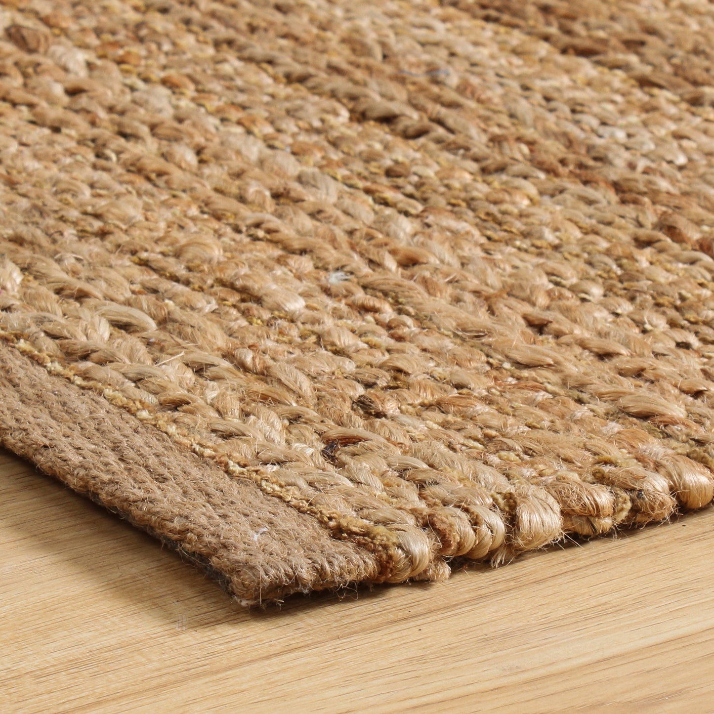 Natural Fiber-03302 Farmhouse Hand-Woven Beige Cotton Indoor Area Rug - LR Home