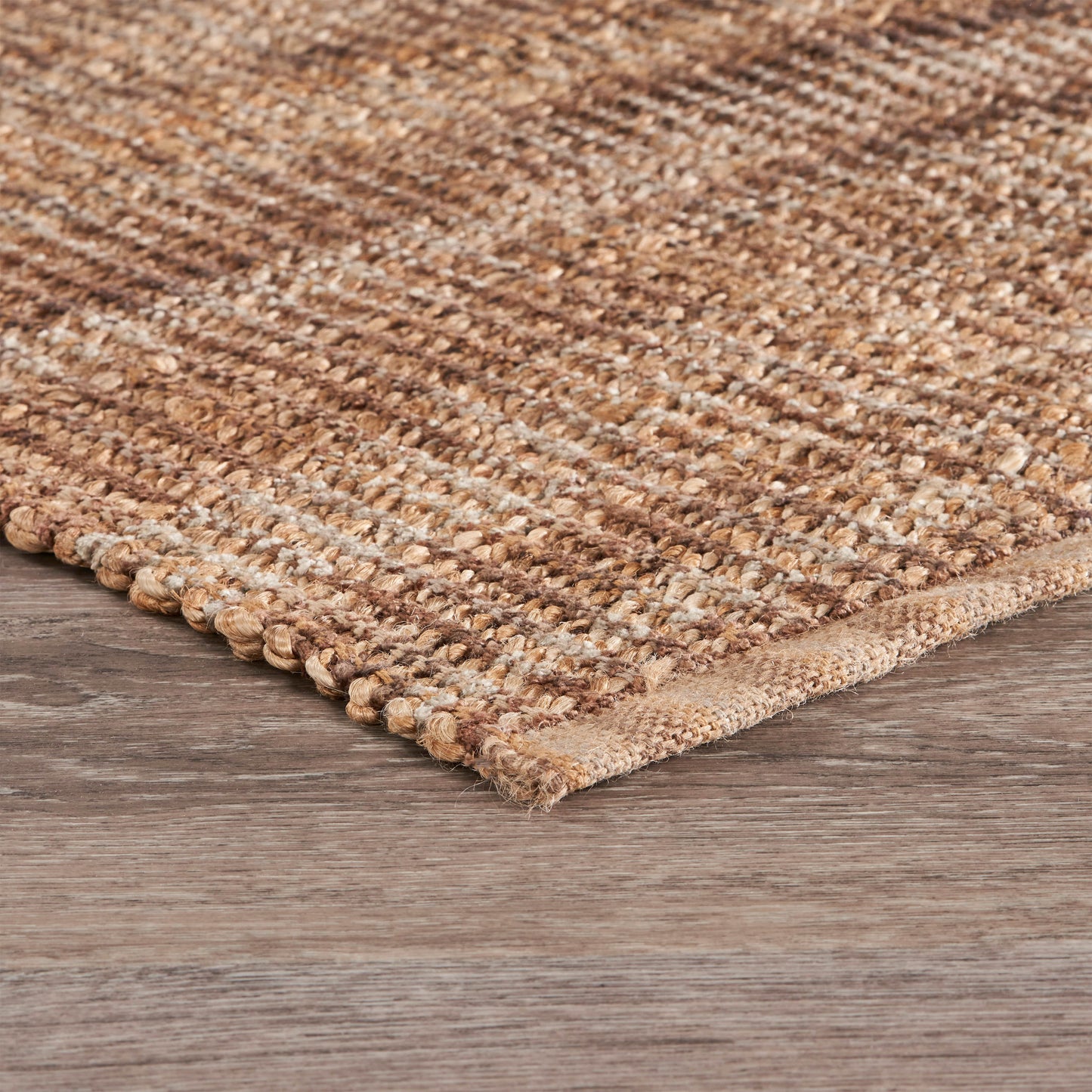 Natural Fiber-03305 Farmhouse Hand-Woven Hebrides Brown Cotton Indoor Area Rug - LR Home