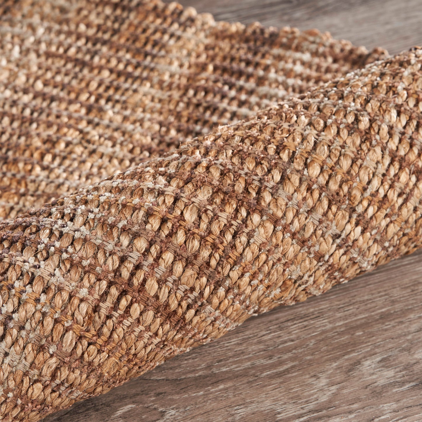 Natural Fiber-03305 Farmhouse Hand-Woven Hebrides Brown Cotton Indoor Area Rug - LR Home