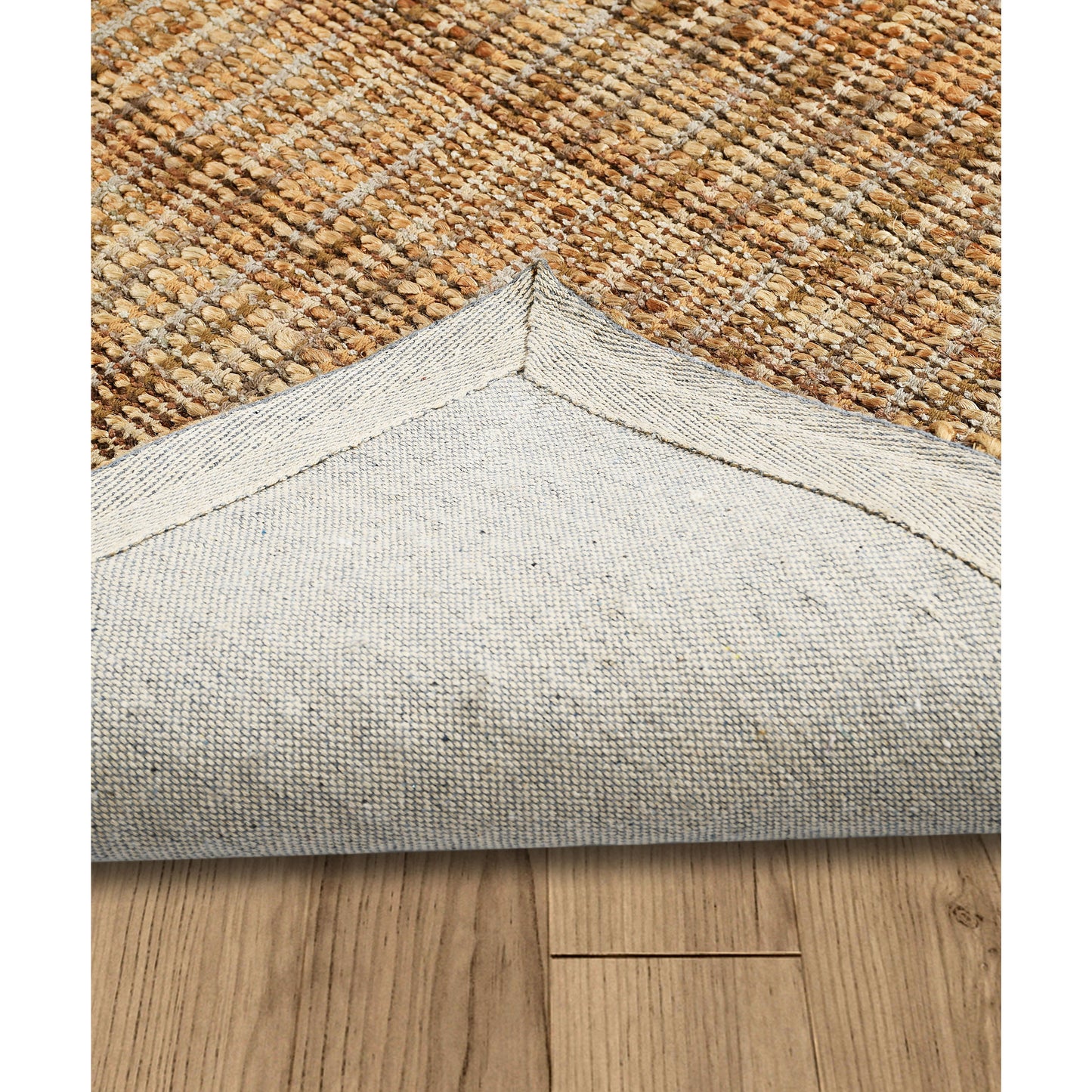 Natural Fiber-03305 Farmhouse Hand-Woven Hebrides Brown Cotton Indoor Area Rug - LR Home