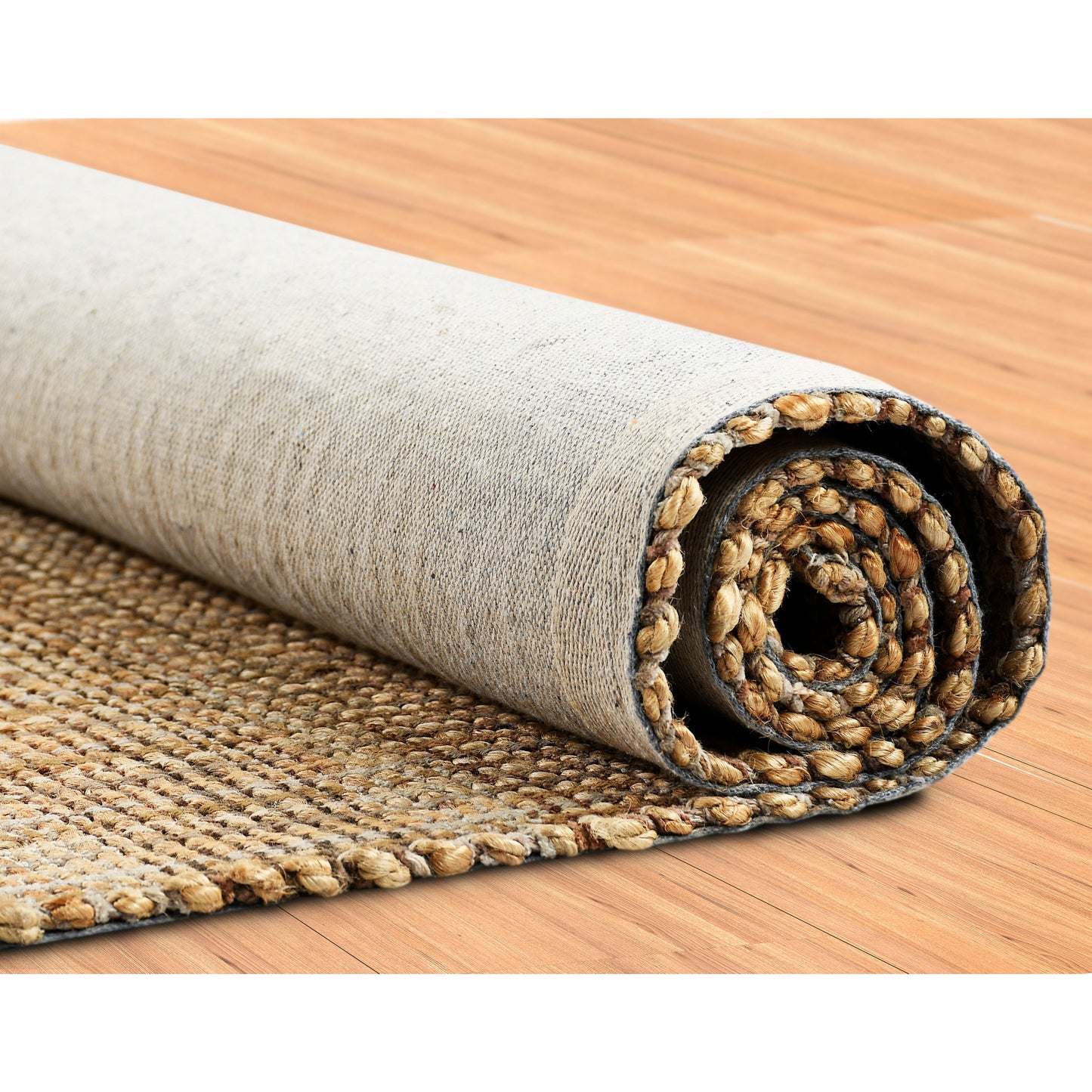 Natural Fiber-03305 Farmhouse Hand-Woven Hebrides Brown Cotton Indoor Area Rug - LR Home