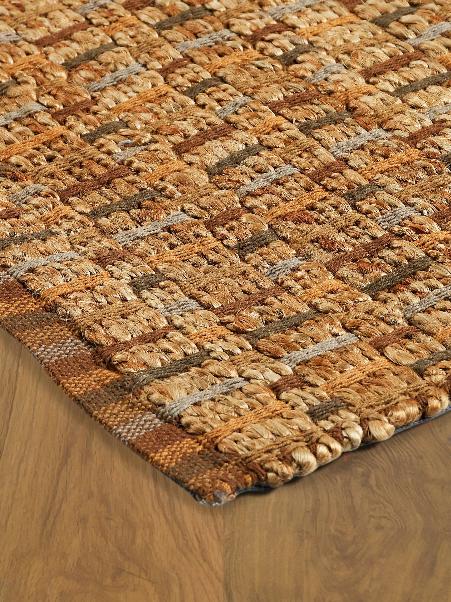 Natural Fiber-03306 Bohemian/Eclectic Hand-Woven Natural/Brown Cotton Indoor Area Rug - LR Home