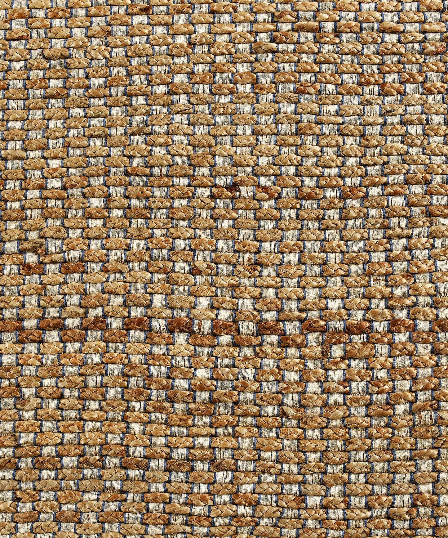 Natural Fiber-03311 Farmhouse Hand-Woven Brown/Indigo Blue Cotton Indoor Area Rug - LR Home
