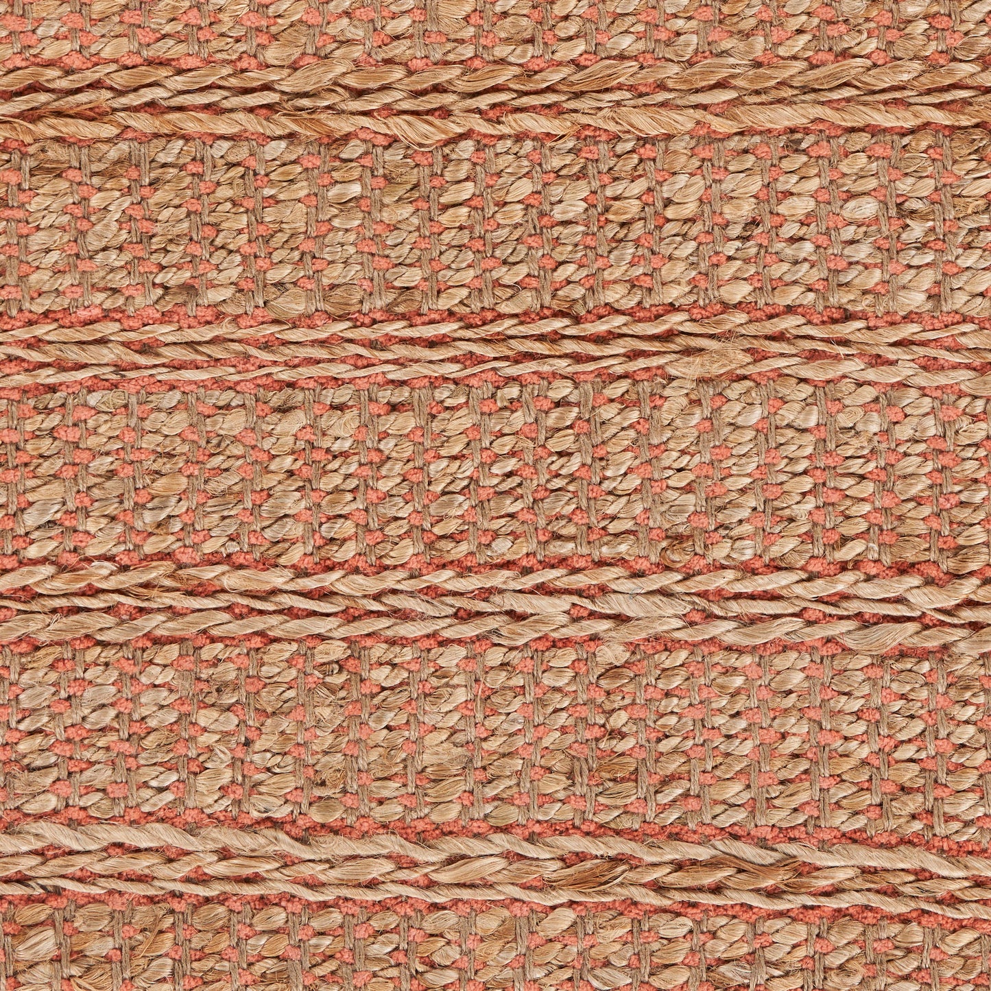 Natural Fiber-03316 Bohemian/Eclectic Hand-Woven Tan/Pink Cotton Indoor Area Rug - LR Home