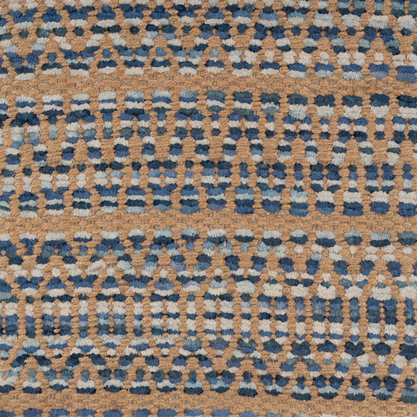 Natural Fiber-03330 Coastal Hand-Woven Blue Cotton Indoor Area Rug - LR Home