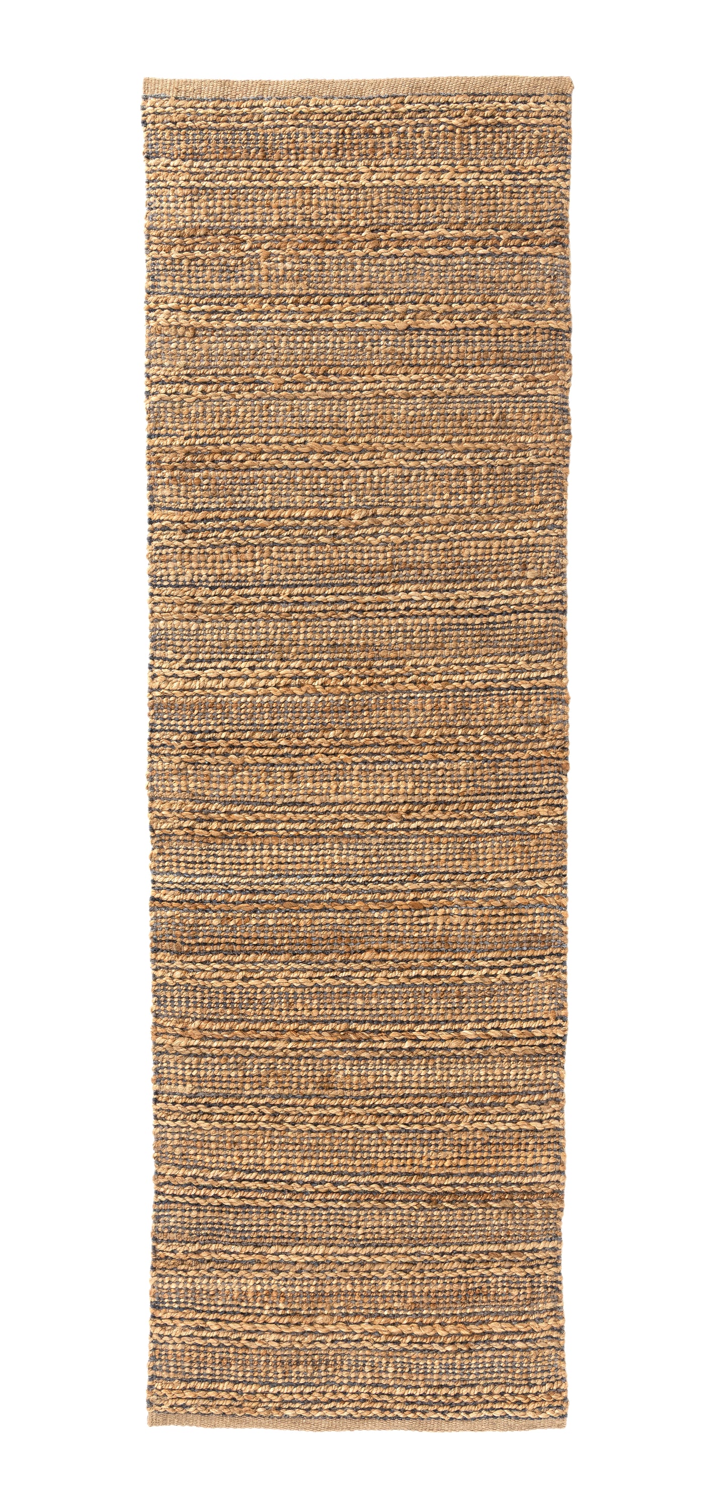 Natural Fiber-03336 Farmhouse Hand-Woven Gray Cotton Indoor Area Rug - LR Home