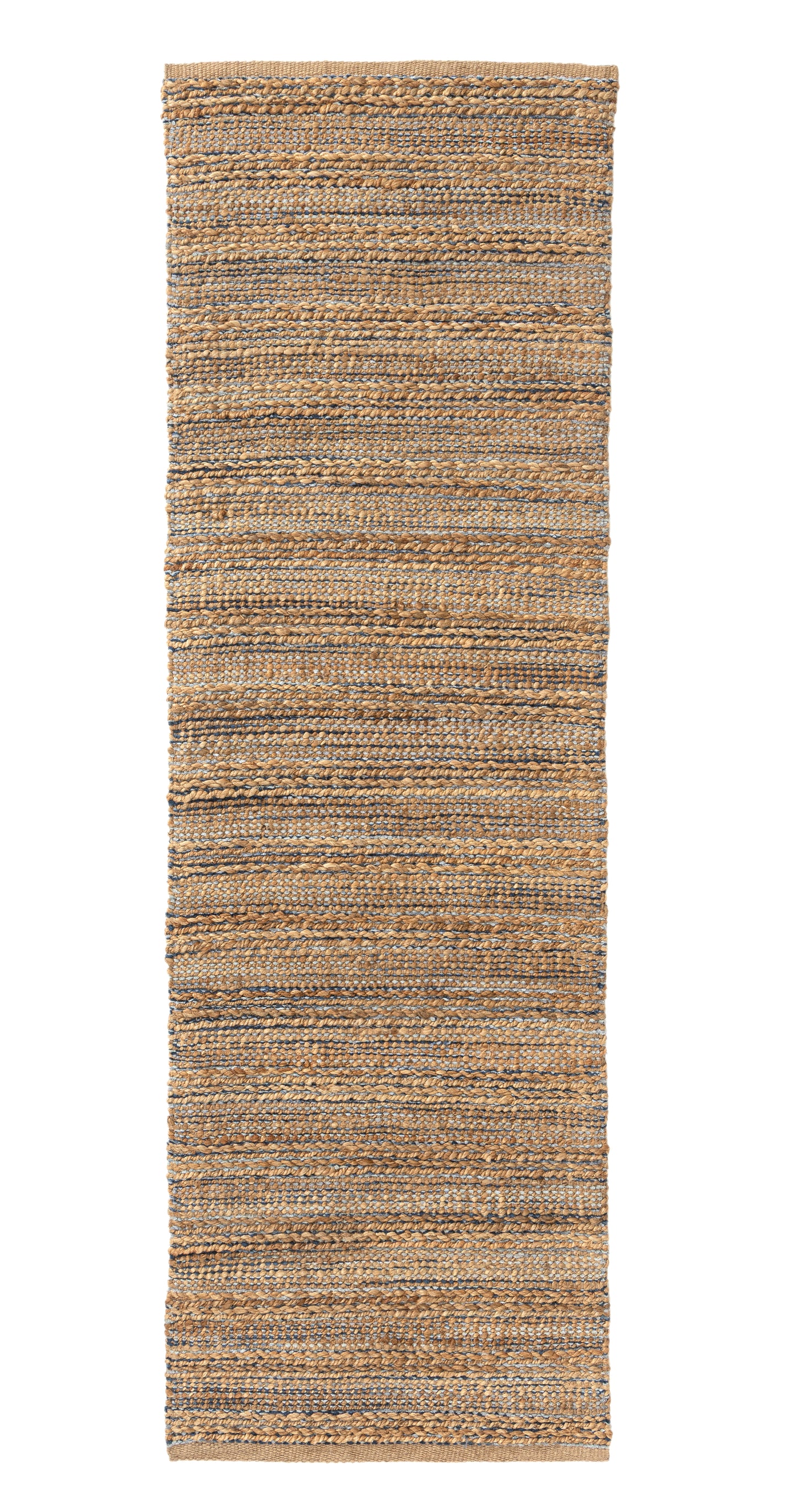 Natural Fiber-03338 Farmhouse Hand-Woven Navy Blue Cotton Indoor Area Rug - LR Home
