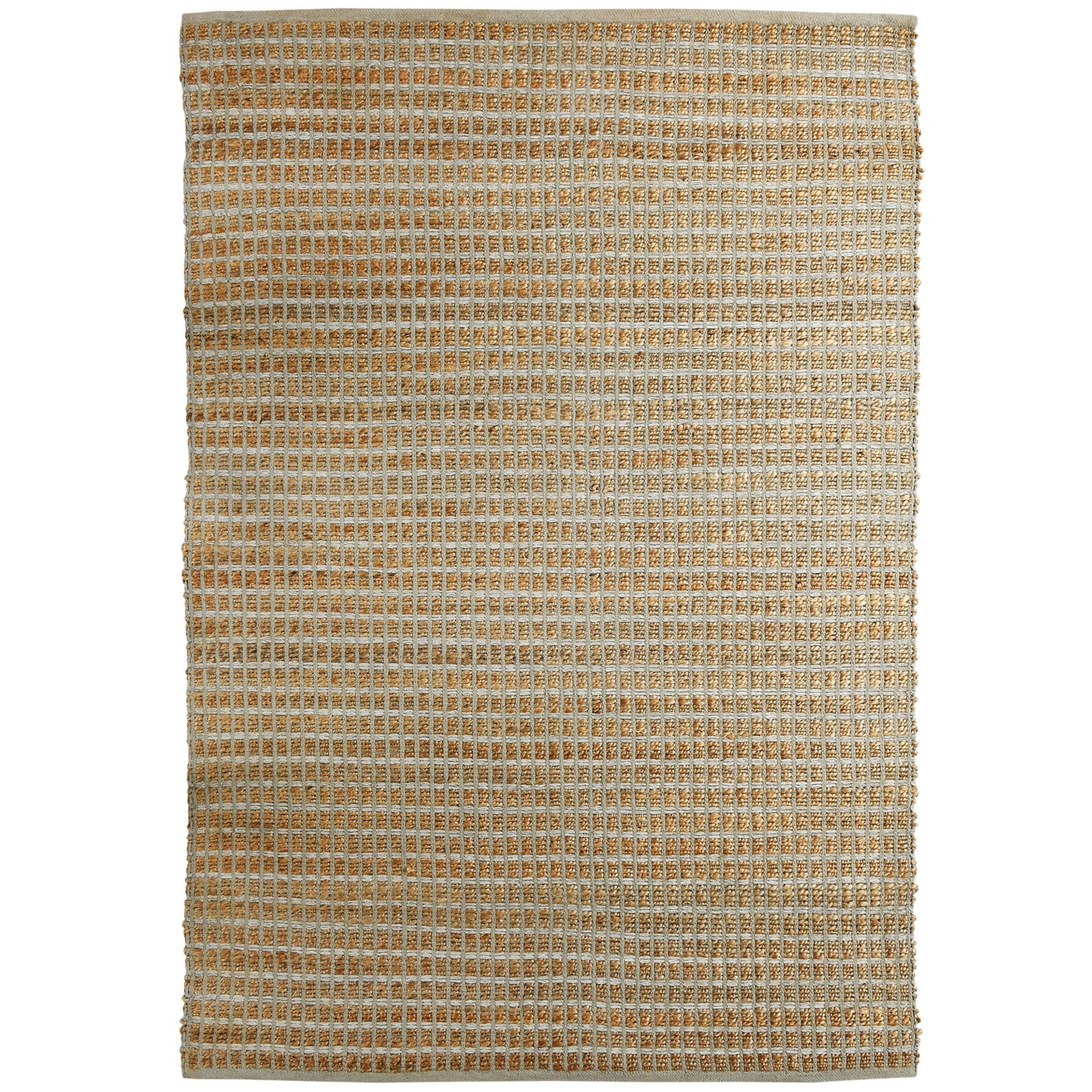 Natural Fiber-03341 Farmhouse Hand-Woven Brown/Gray Cotton Indoor Area Rug - LR Home