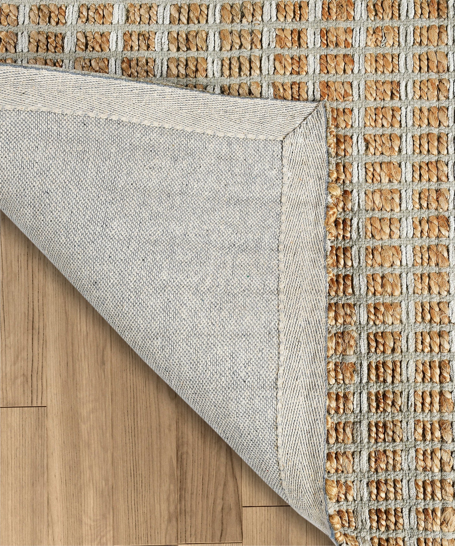 Natural Fiber-03341 Farmhouse Hand-Woven Brown/Gray Cotton Indoor Area Rug - LR Home