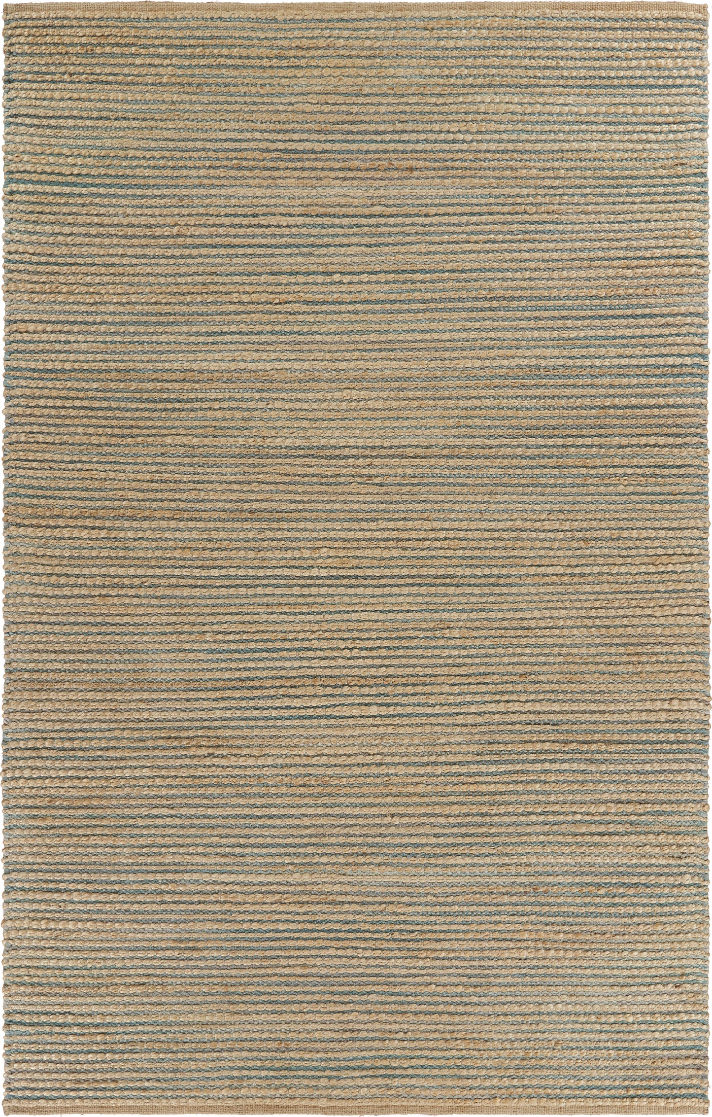 Natural Fiber-03378 Farmhouse Hand-Woven Brown/Spa Blue Cotton Indoor Area Rug - LR Home