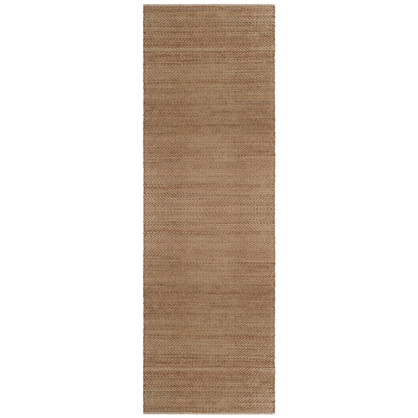 Natural Fiber-03379 Farmhouse Hand-Woven Brown/White Cotton Indoor Area Rug - LR Home