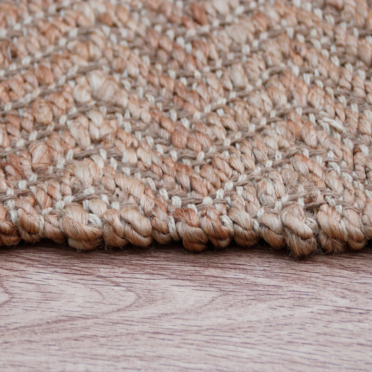 Natural Fiber-03379 Farmhouse Hand-Woven Brown/White Cotton Indoor Area Rug - LR Home