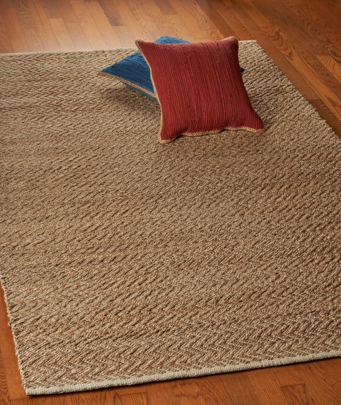 Natural Fiber-03379 Farmhouse Hand-Woven Brown/White Cotton Indoor Area Rug - LR Home