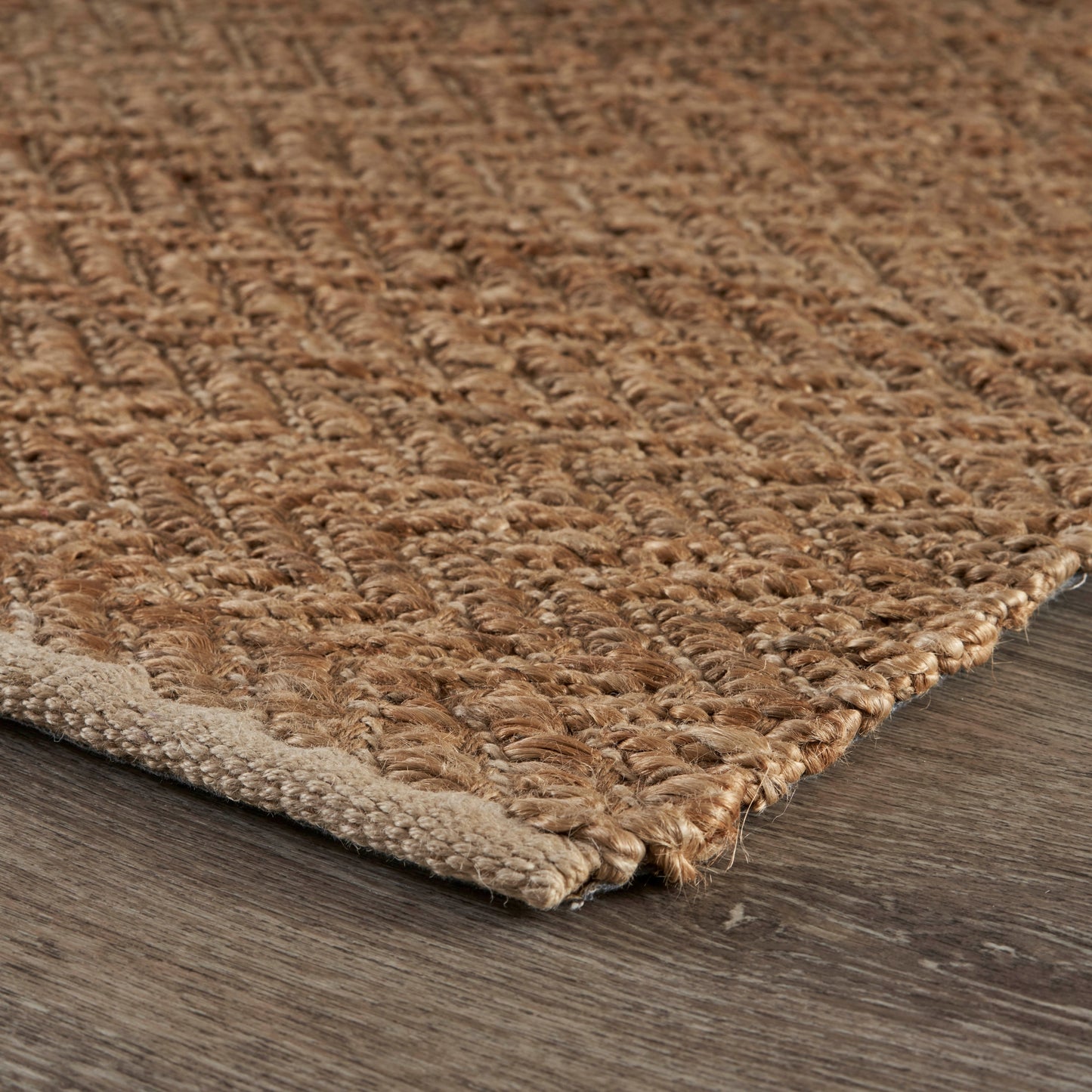 Natural Fiber-03379 Farmhouse Hand-Woven Brown/White Cotton Indoor Area Rug - LR Home