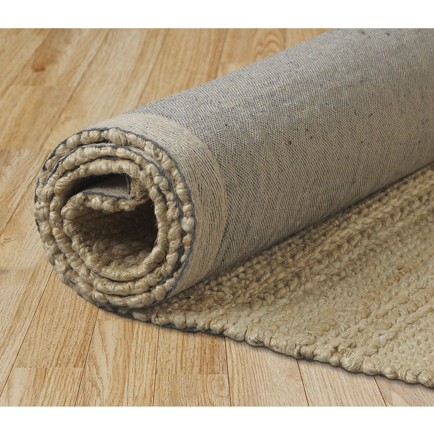 Natural Fiber-03390 Transitional Hand-Woven Bleach/Ivory Cotton Indoor Area Rug - LR Home