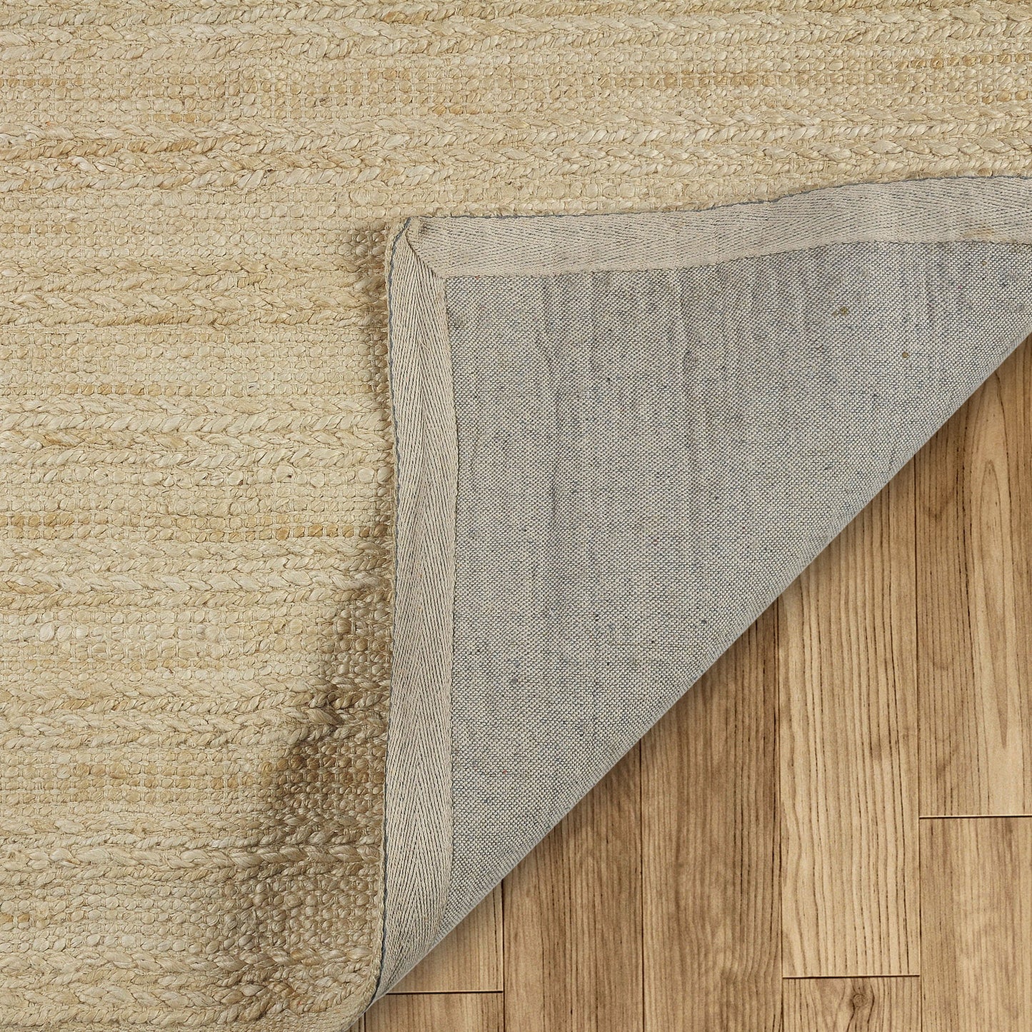 Natural Fiber-03390 Transitional Hand-Woven Bleach/Ivory Cotton Indoor Area Rug - LR Home