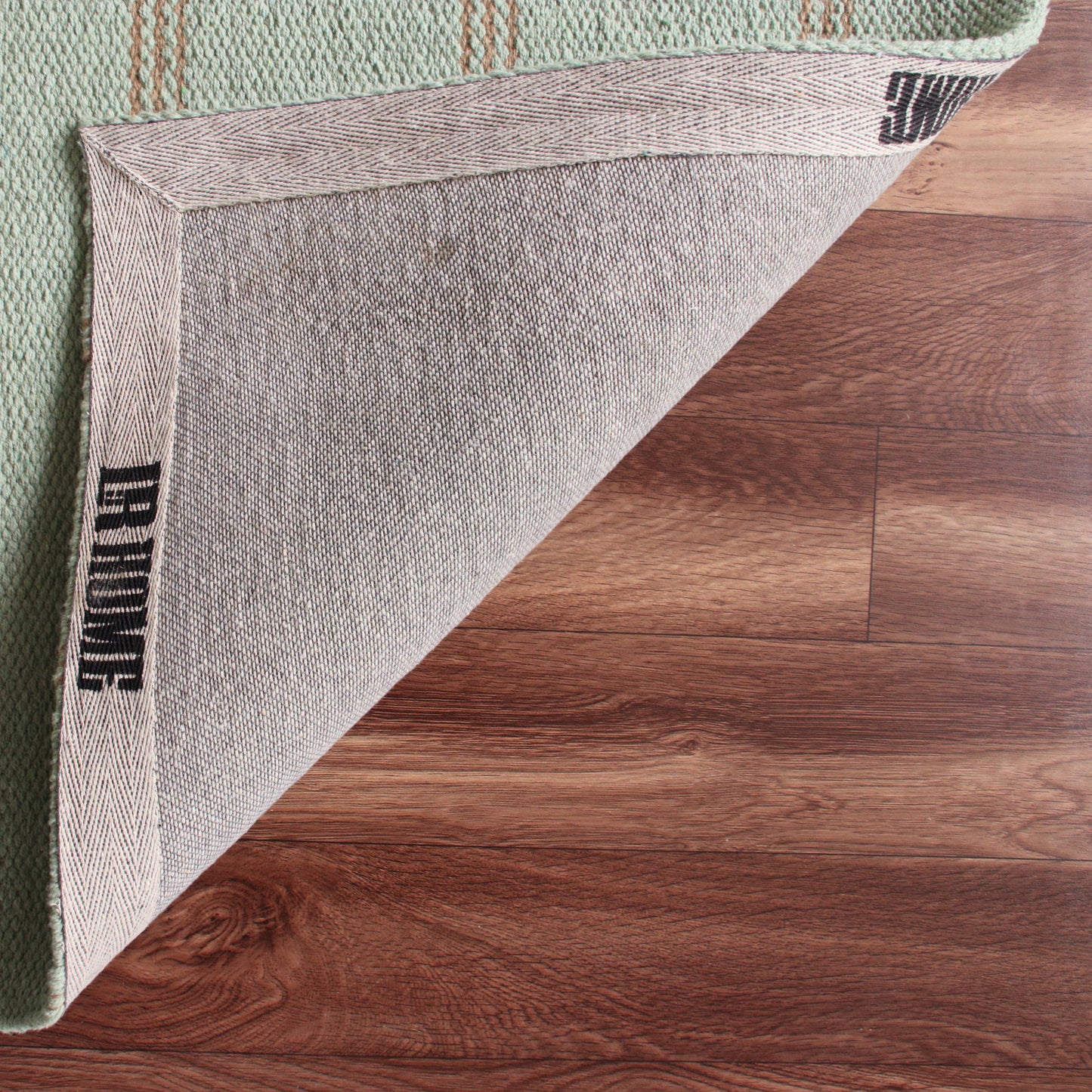 Hampton-03394 Coastal Hand-Woven Light Green/Tan Cotton Indoor Area Rug - LR Home