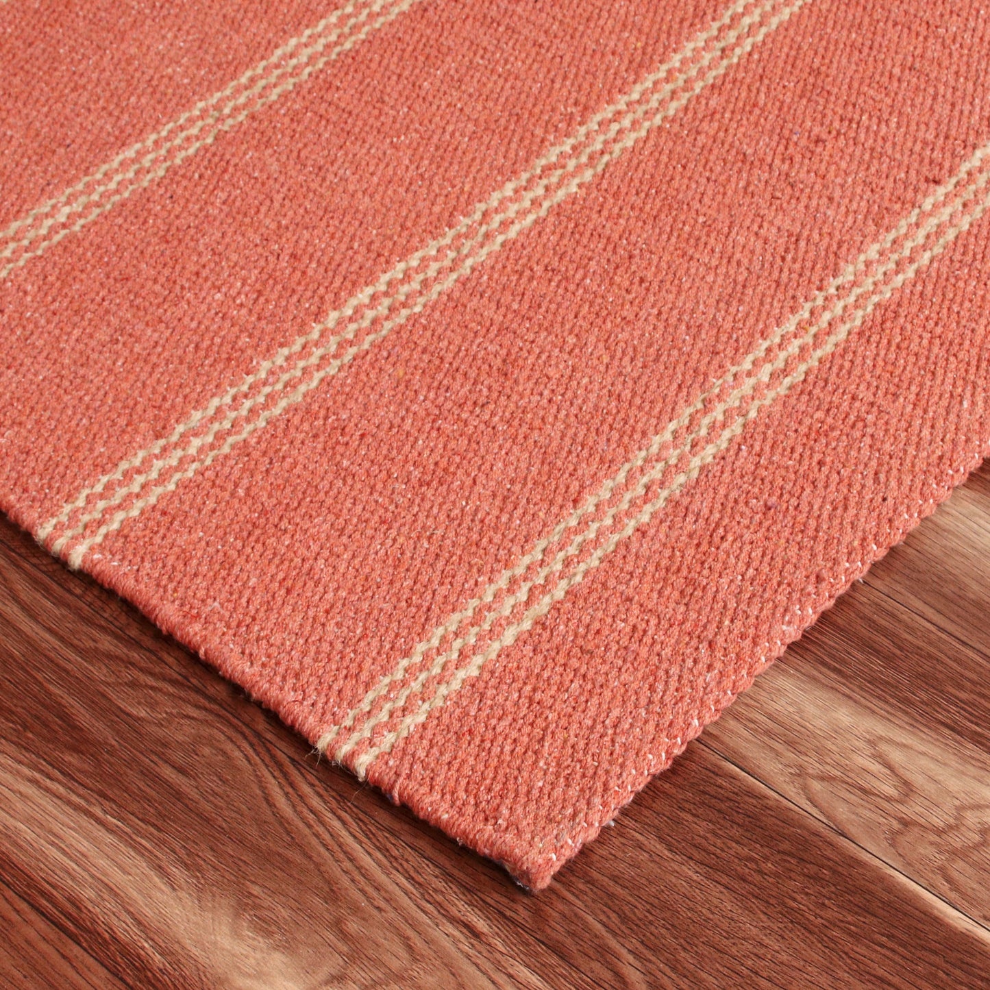 NATUR-03394 Nautical/Coastal Hand-Woven Cinnamon/Tan Jute Blend Indoor Area Rugs - LR Home