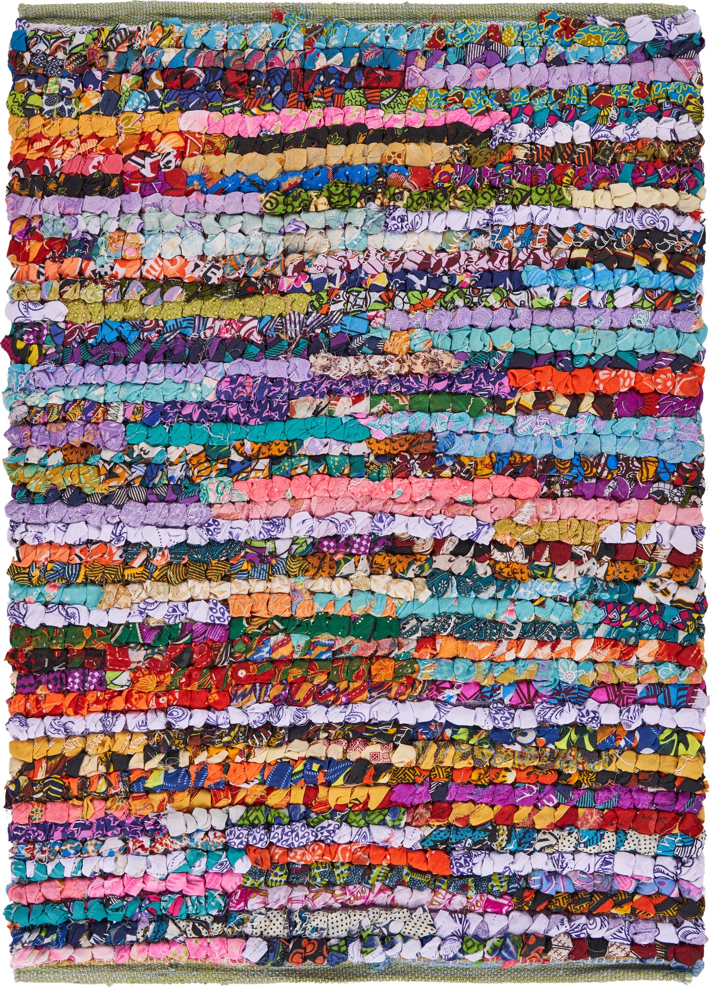 Natural Fiber-04010 Bohemian/Eclectic Hand-Woven Rainbow Indoor Area Rug - LR Home