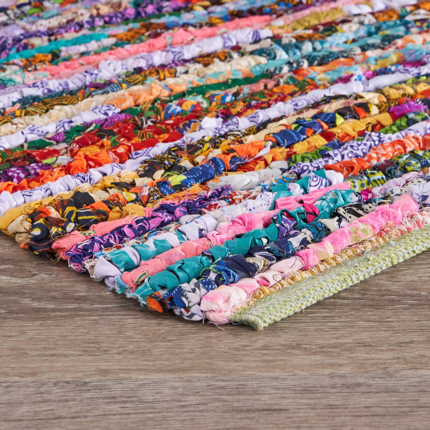 Natural Fiber-04010 Bohemian/Eclectic Hand-Woven Rainbow Indoor Area Rug - LR Home