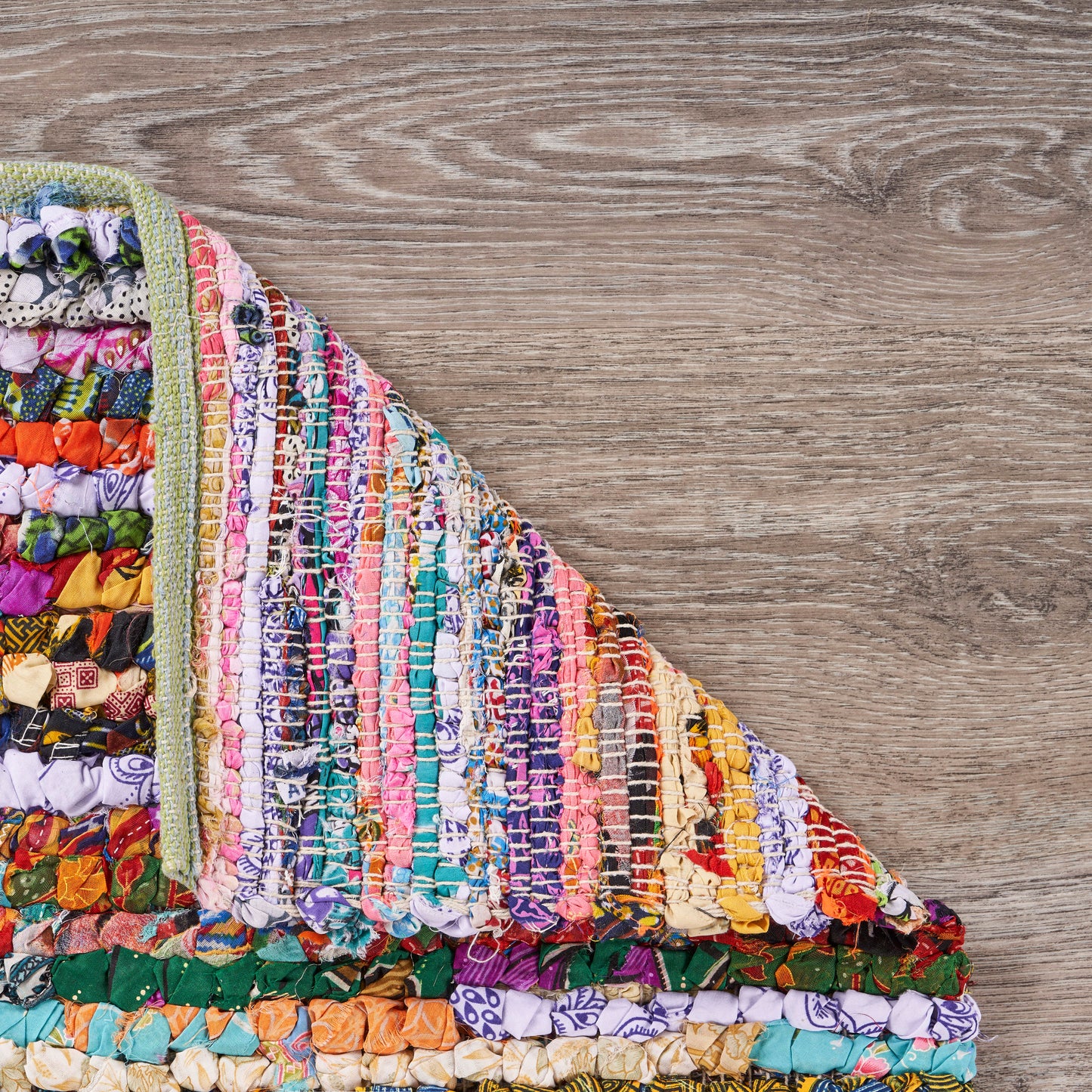 Natural Fiber-04010 Bohemian/Eclectic Hand-Woven Rainbow Indoor Area Rug - LR Home