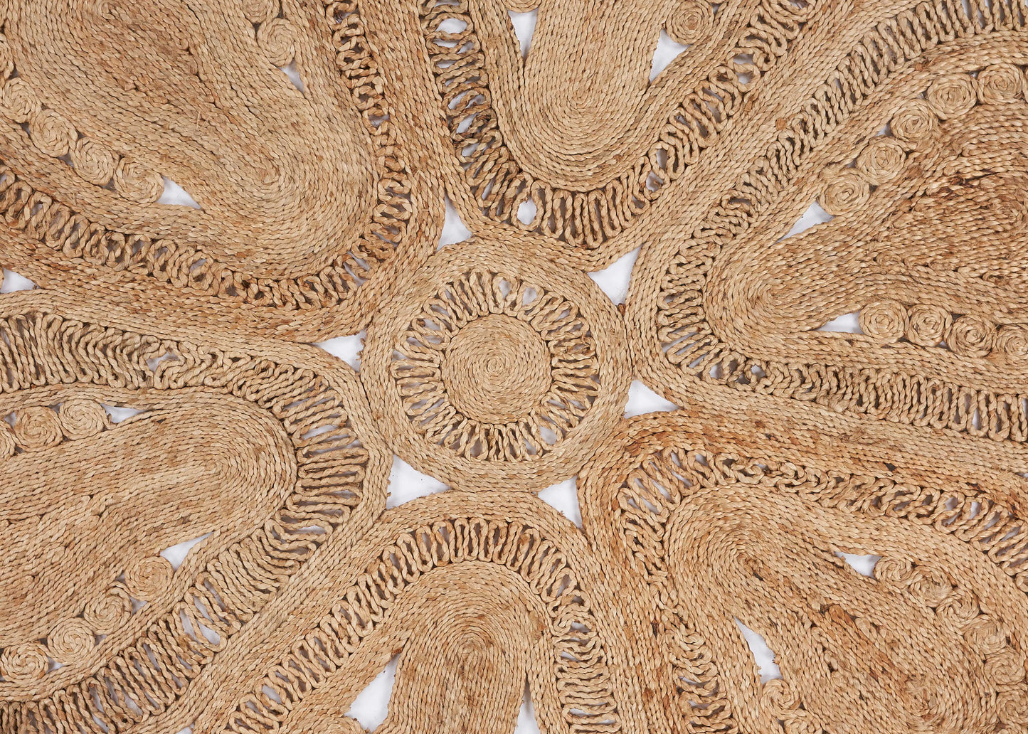 NATUR-12029 Bohemian/Eclectic Hand-Braided Natural Jute Indoor Area Rugs - LR Home