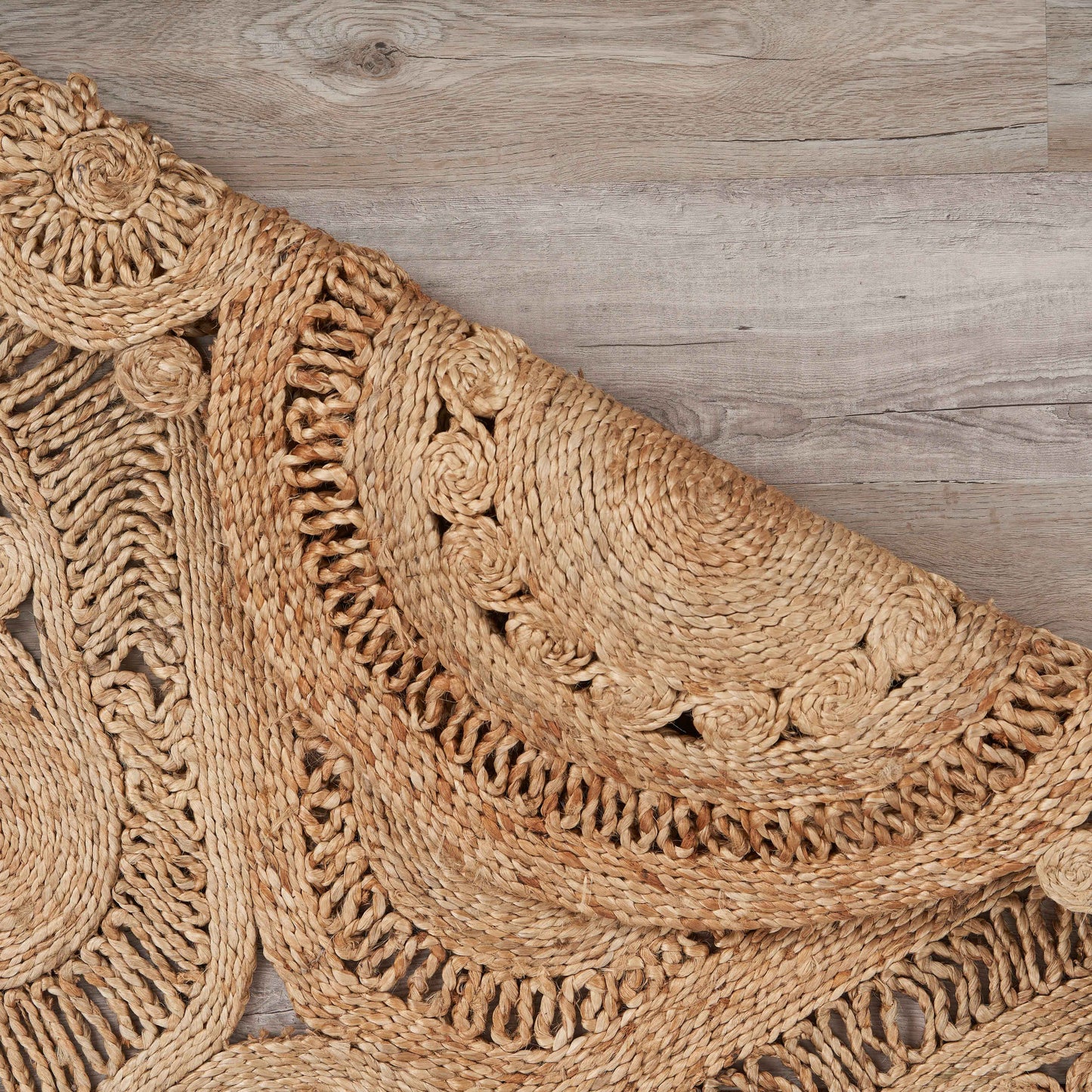 NATUR-12029 Bohemian/Eclectic Hand-Braided Natural Jute Indoor Area Rugs - LR Home
