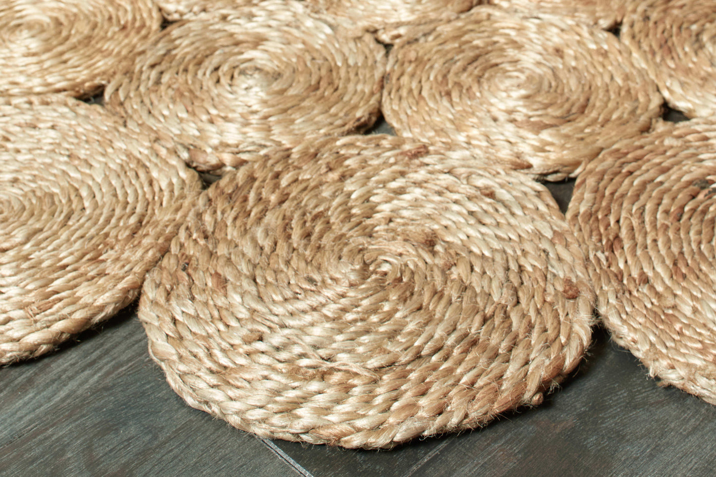 NATUR-12030 Bohemian/Eclectic Hand-Braided Natural Jute Indoor Area Rugs - LR Home