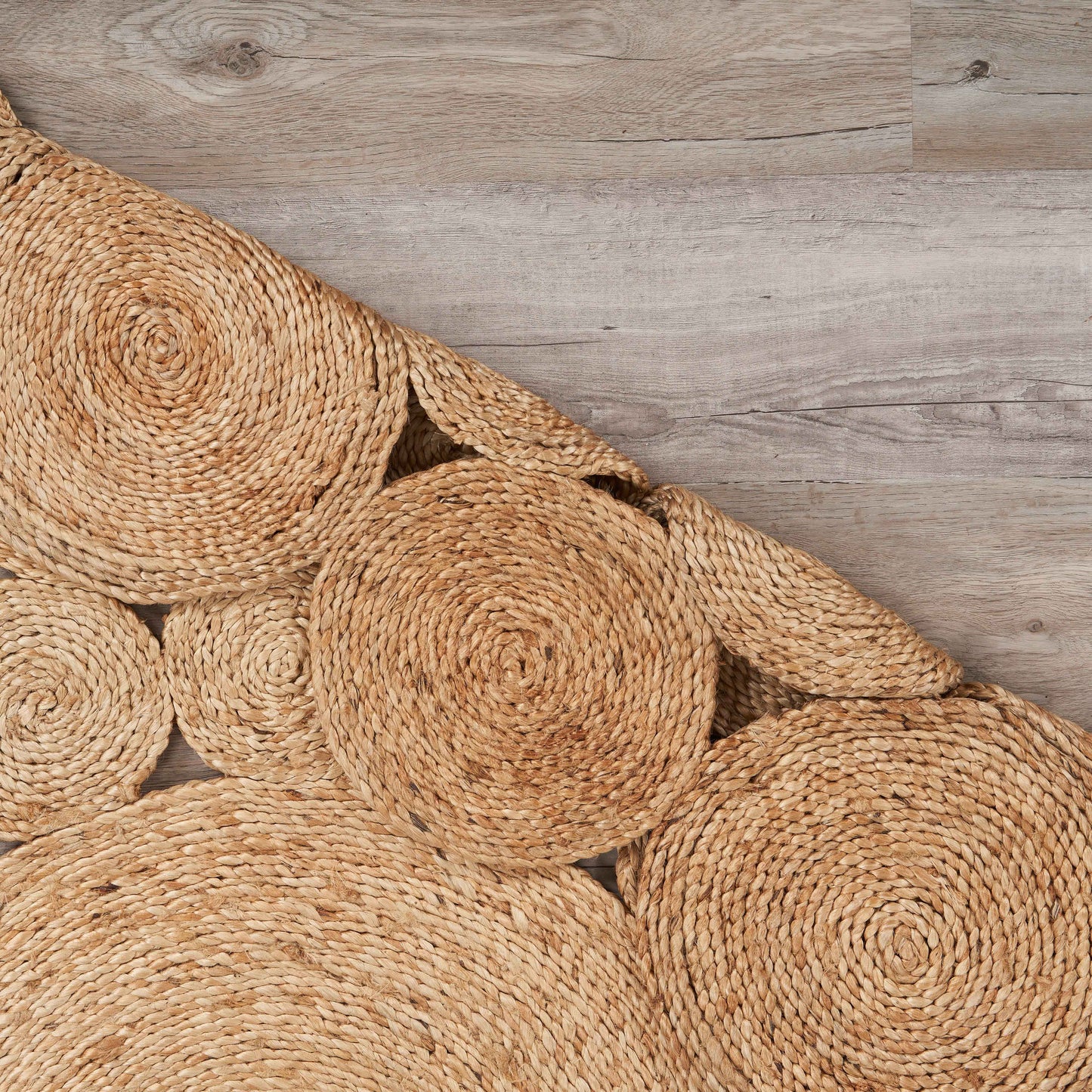 NATUR-12030 Bohemian/Eclectic Hand-Braided Natural Jute Indoor Area Rugs - LR Home