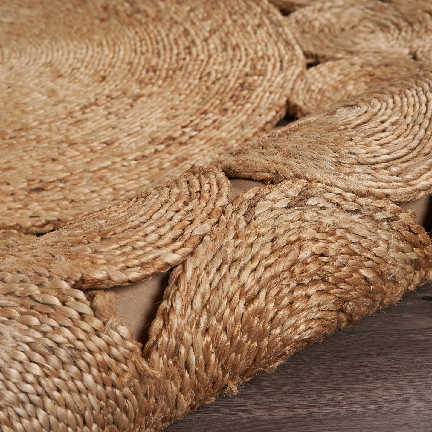 NATUR-12030 Bohemian/Eclectic Hand-Braided Natural Jute Indoor Area Rugs - LR Home