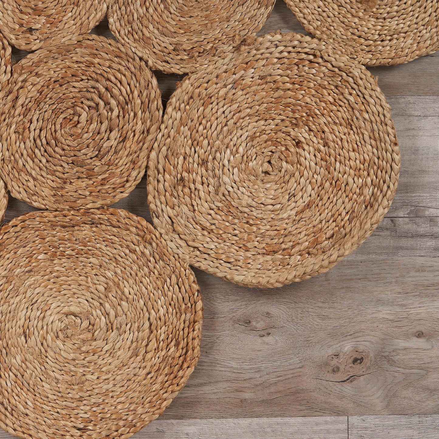 NATUR-12030 Bohemian/Eclectic Hand-Braided Natural Jute Indoor Area Rugs - LR Home