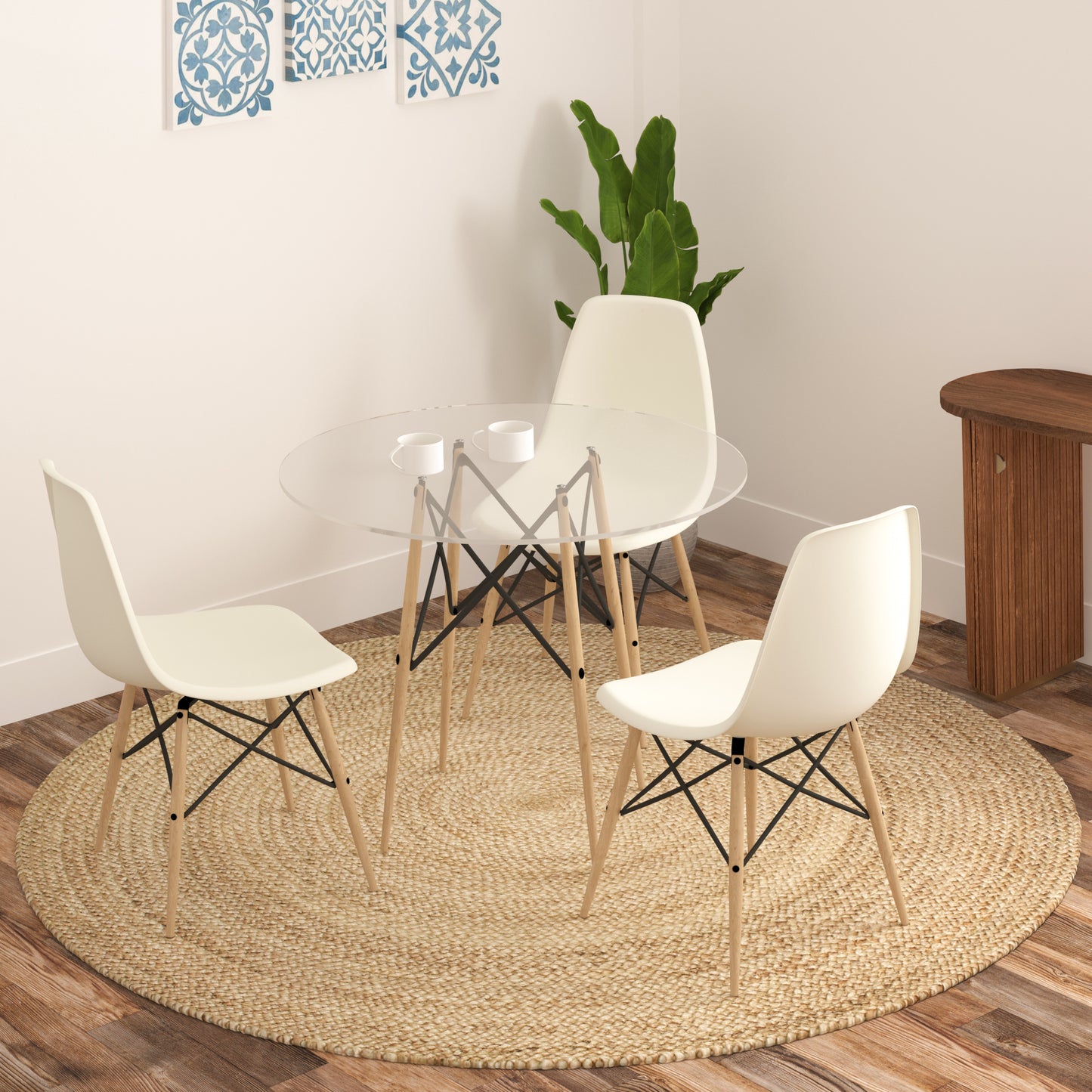 NATUR-12032 Modern/Contemporary Hand-Braided Gray Jute Indoor Area Rugs - LR Home