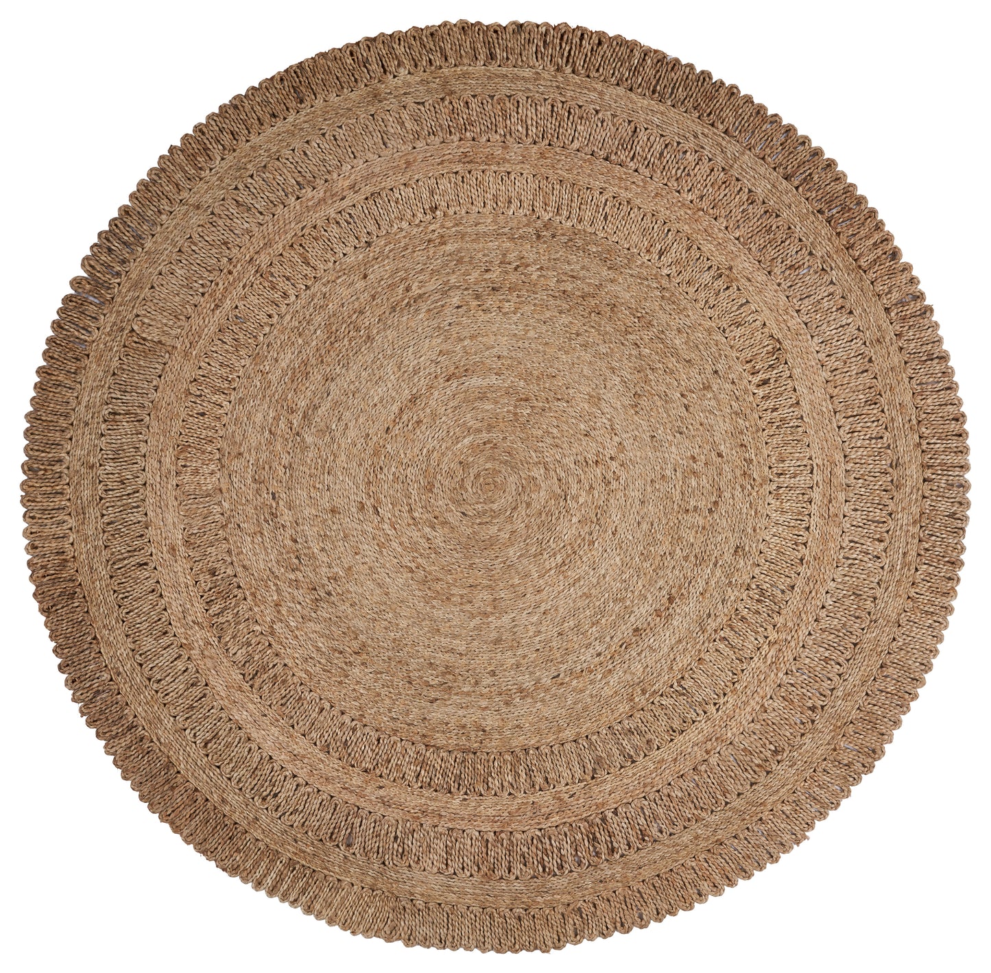 NATUR-12034 Modern/Contemporary Hand-Braided Gray Jute Indoor Area Rugs - LR Home