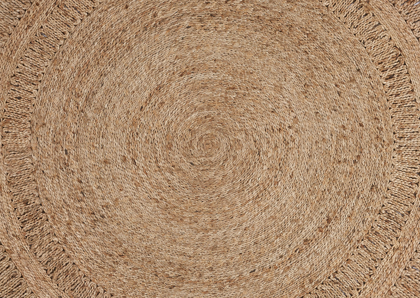 NATUR-12034 Modern/Contemporary Hand-Braided Gray Jute Indoor Area Rugs - LR Home