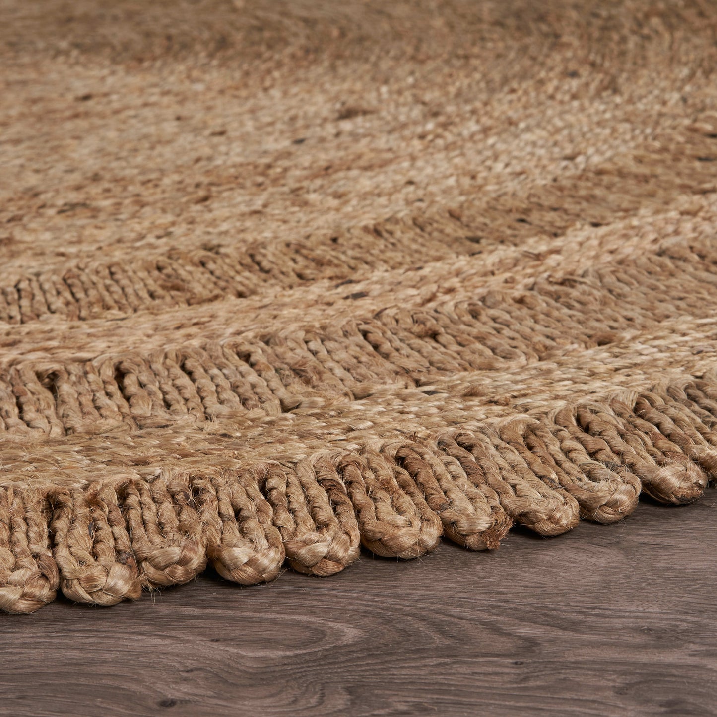 NATUR-12034 Modern/Contemporary Hand-Braided Gray Jute Indoor Area Rugs - LR Home