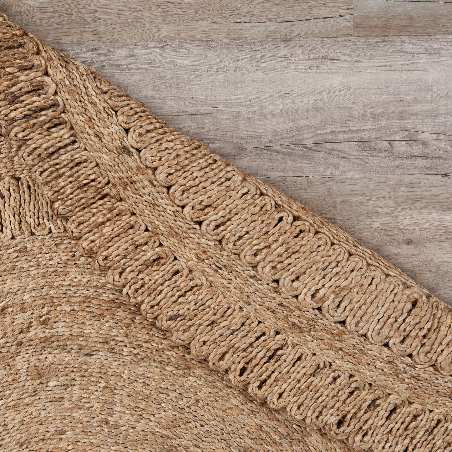 NATUR-12034 Modern/Contemporary Hand-Braided Gray Jute Indoor Area Rugs - LR Home