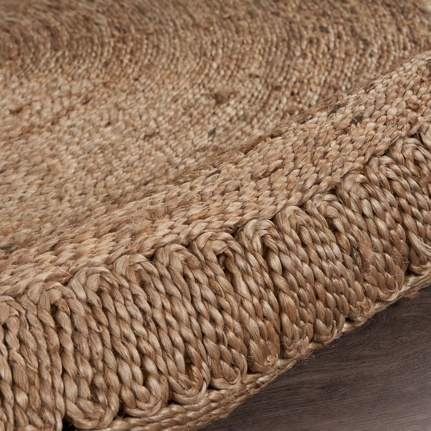 NATUR-12034 Modern/Contemporary Hand-Braided Gray Jute Indoor Area Rugs - LR Home