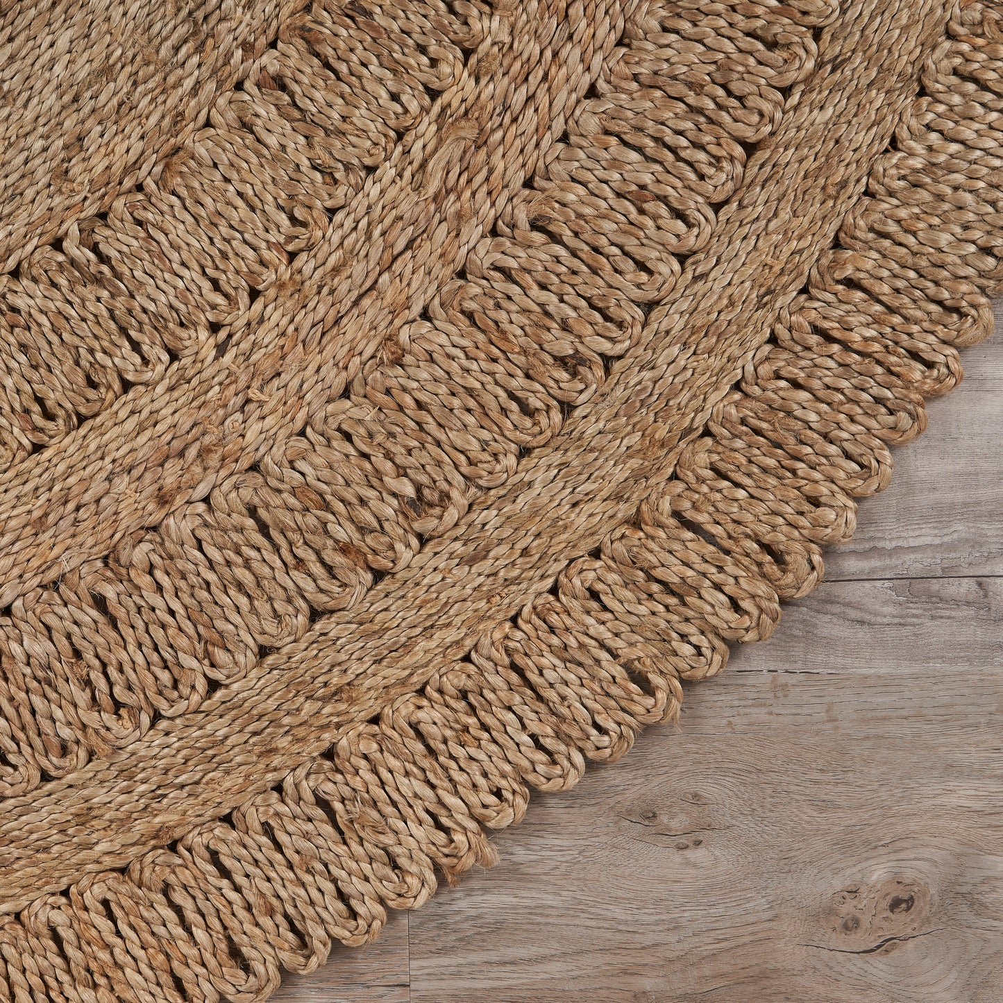 NATUR-12034 Modern/Contemporary Hand-Braided Gray Jute Indoor Area Rugs - LR Home
