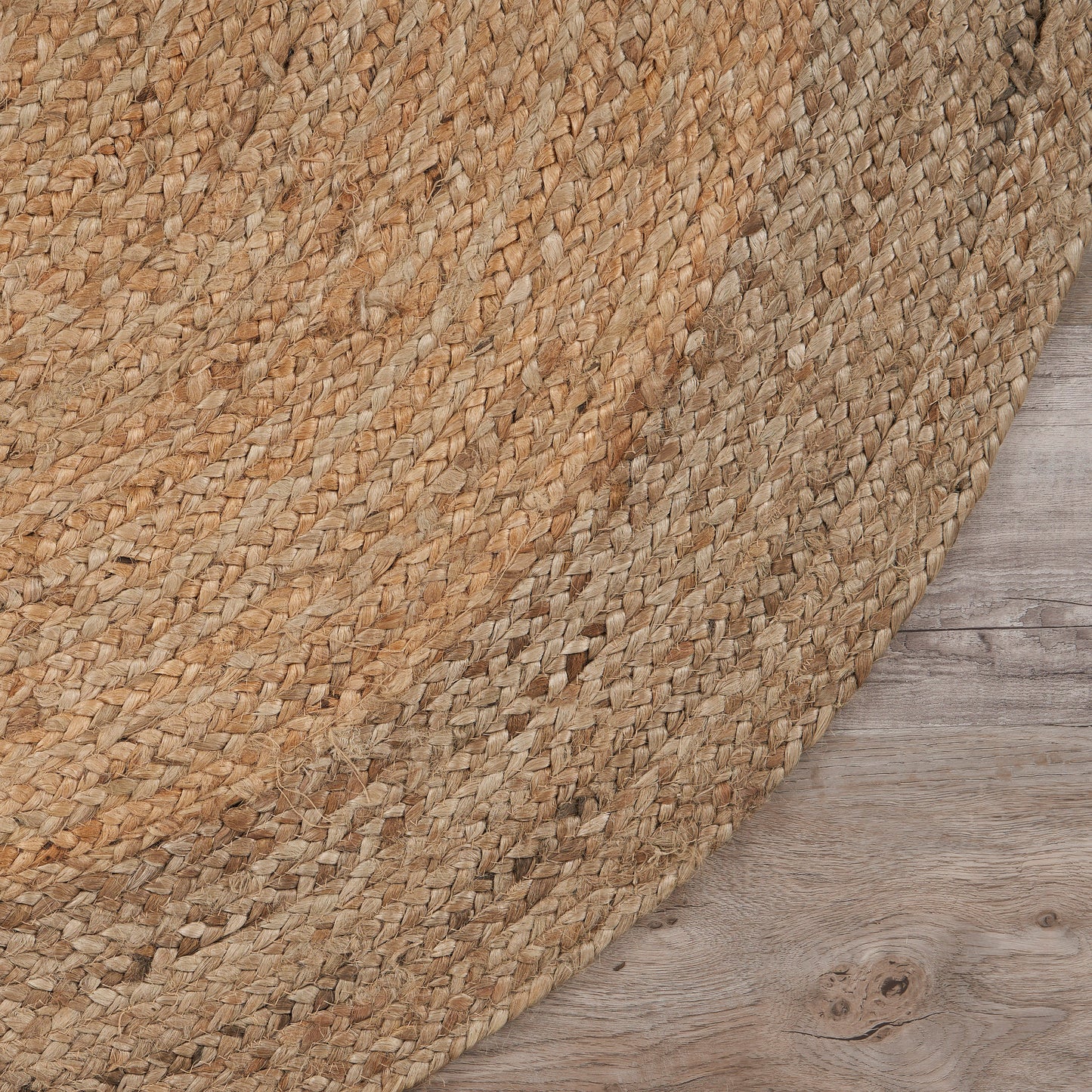 Boutique Jute-12035 Farmhouse Hand-Braided Brown/Gray Self-Backed Indoor Area Rug - LR Home